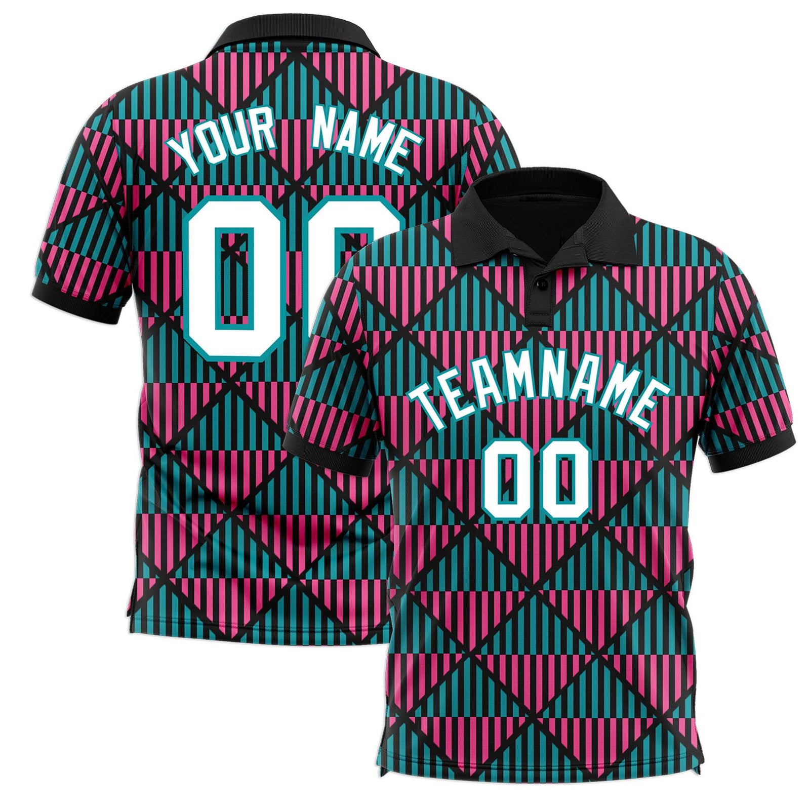 Custom Black Lingge Sunshine Polo Shirts