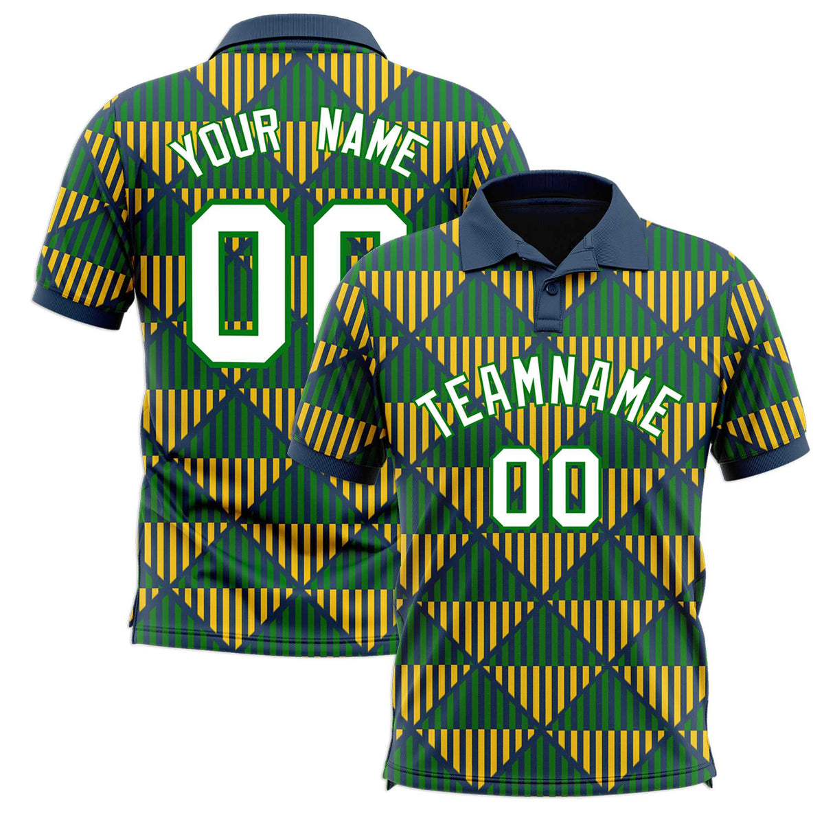 Custom Midnight Blue Lingge Sunshine Polo Shirts