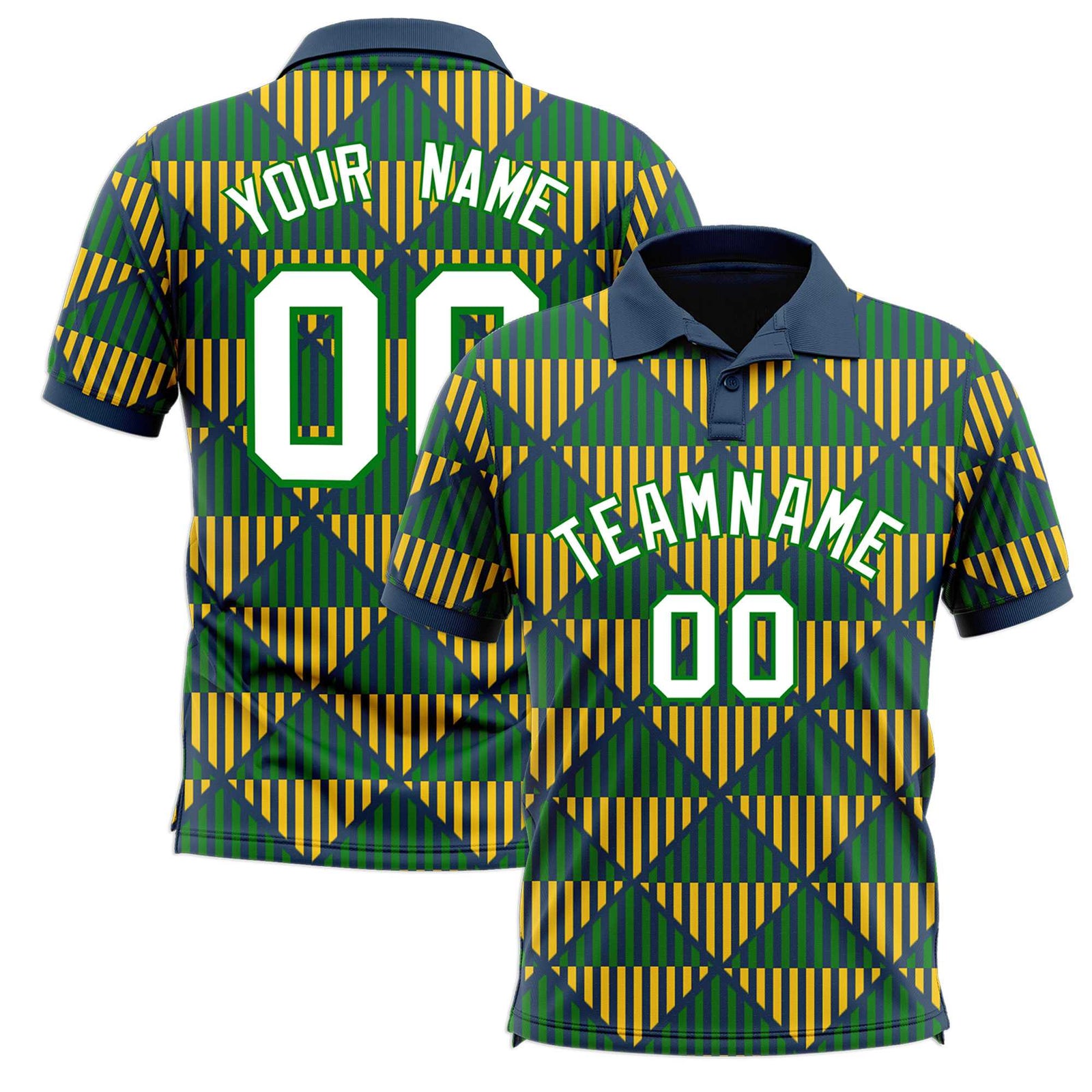 Custom Midnight Blue Lingge Sunshine Polo Shirts