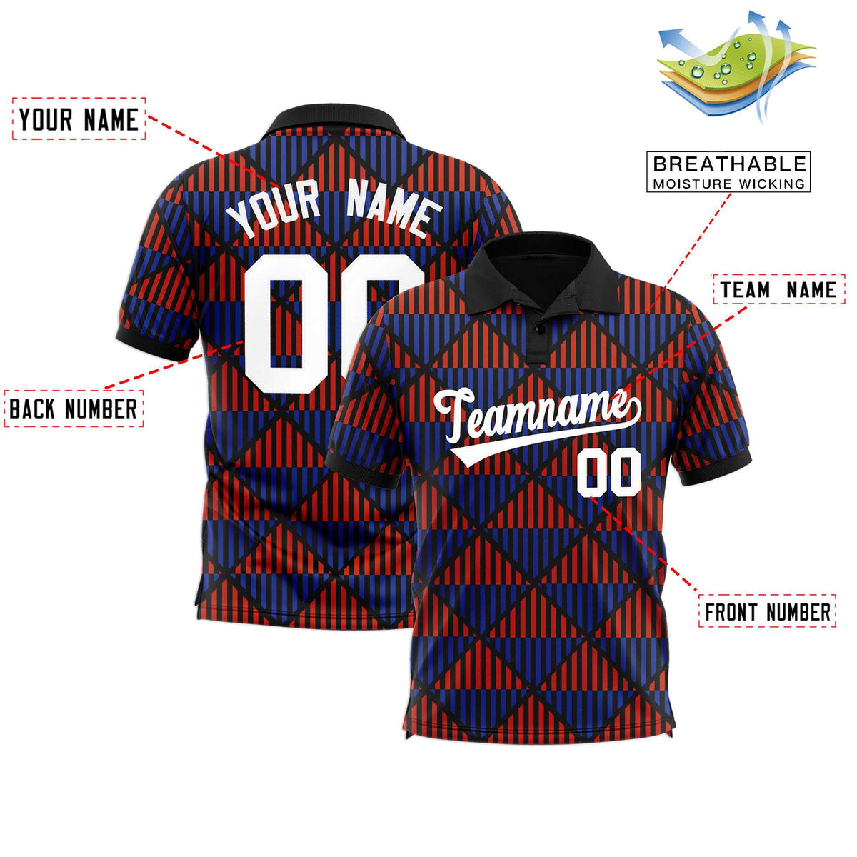 Custom Black Lingge Sunshine Polo Shirts