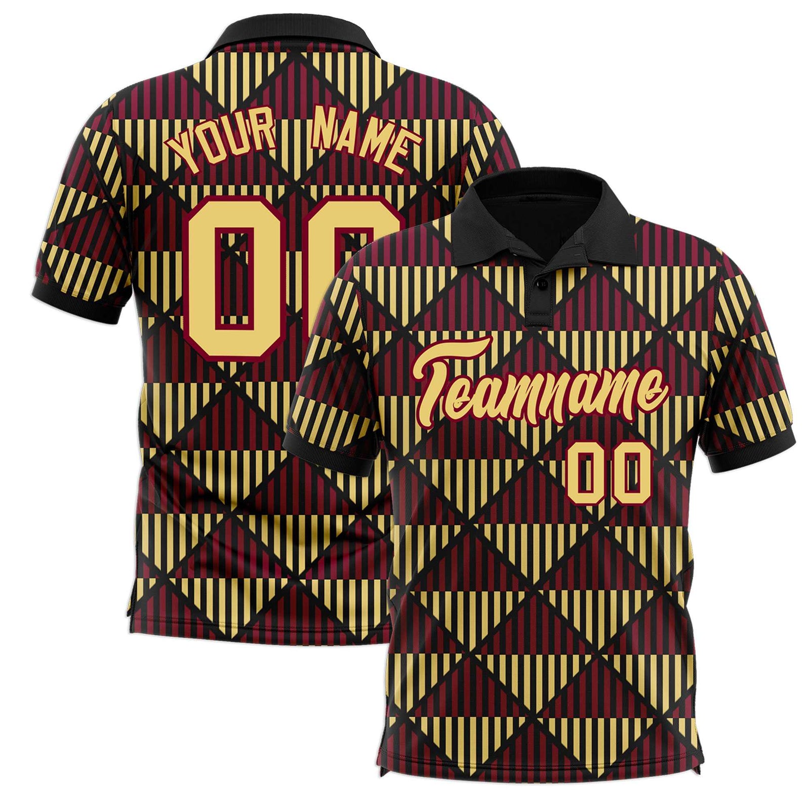 Custom Black Lingge Sunshine Polo Shirts