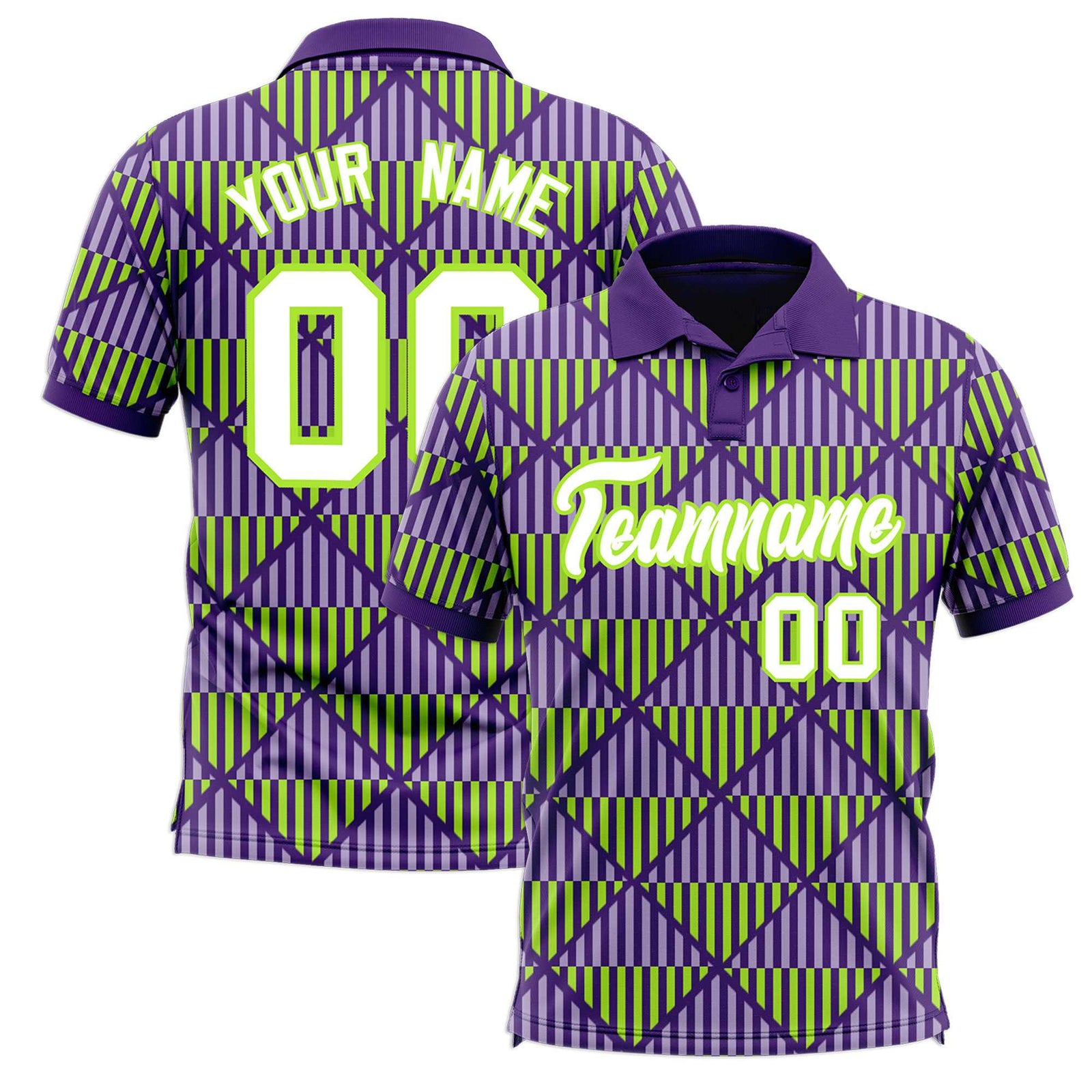 Custom Purple Lingge Sunshine Polo Shirts