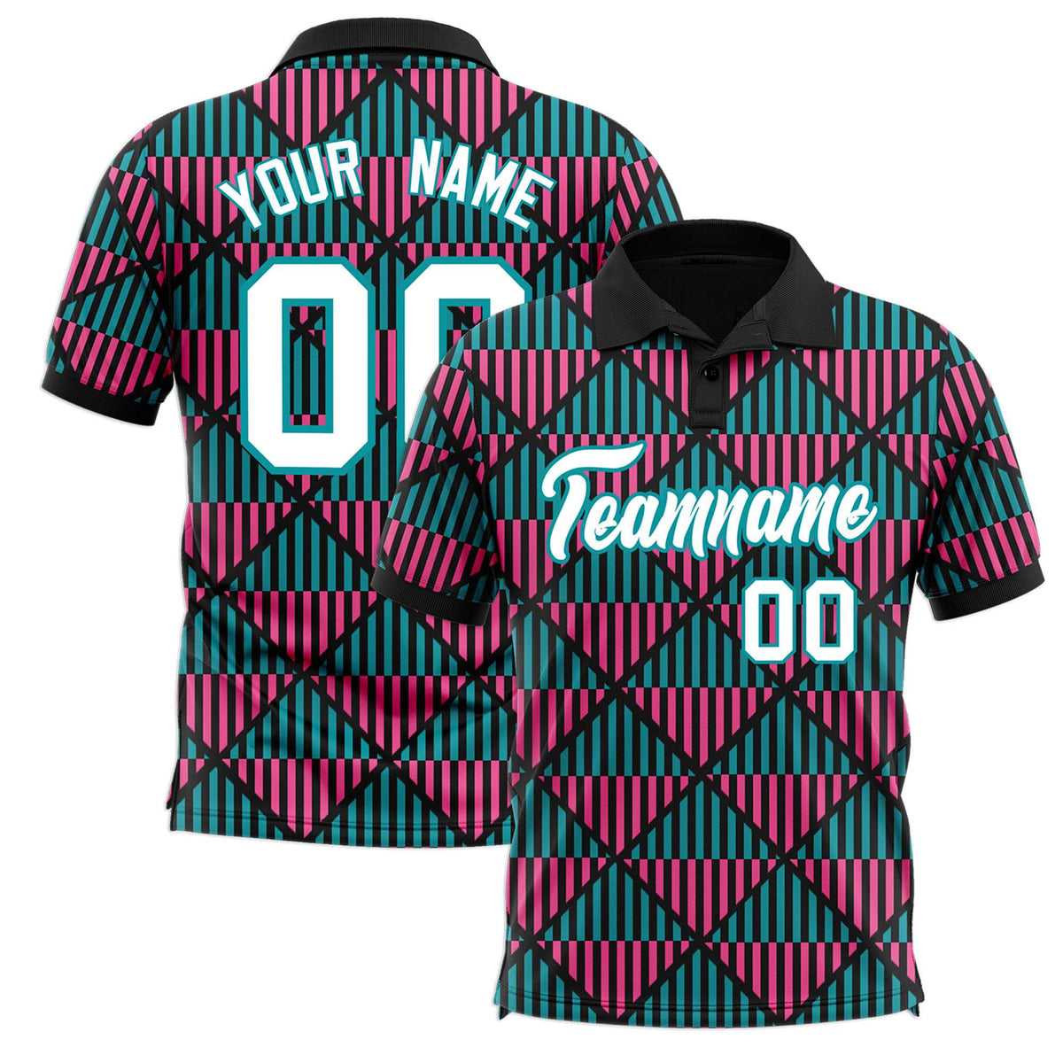 Custom Black Lingge Sunshine Polo Shirts