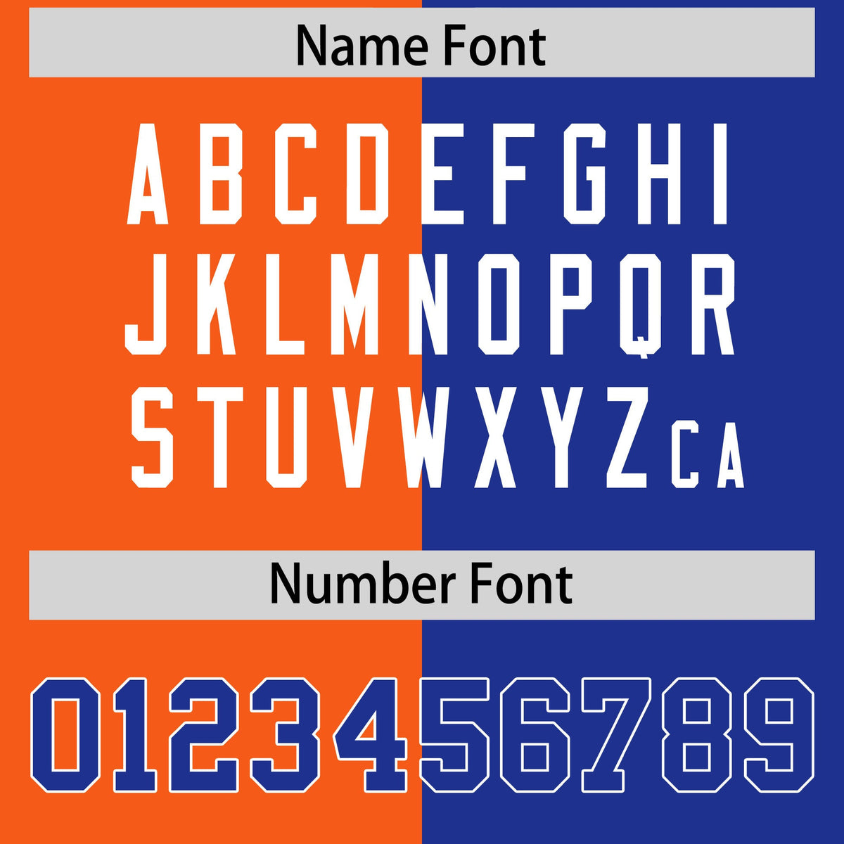 Custom Royal Orange Four Squares Design Performance Polo Shirt