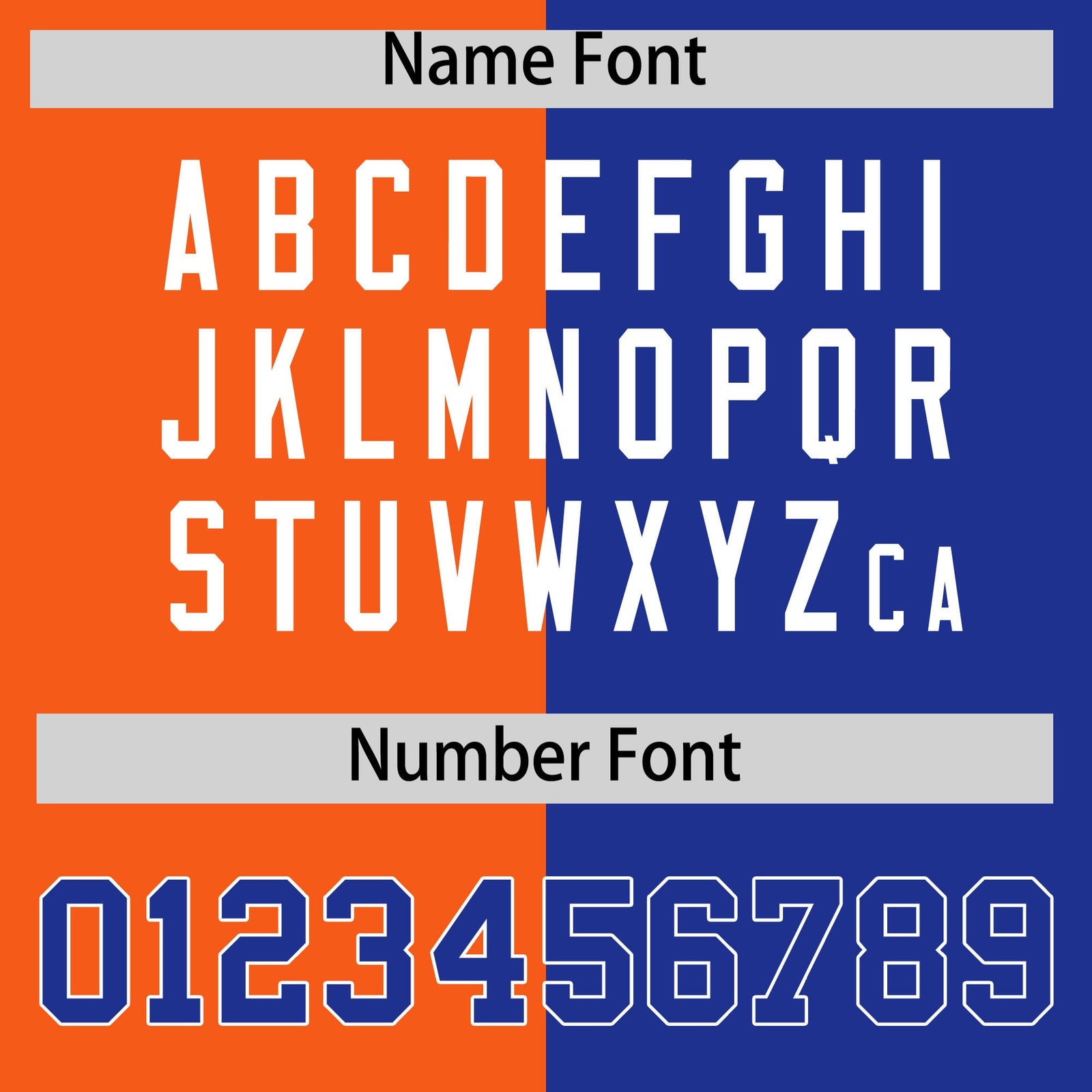 Custom Royal Orange Four Squares Design Performance Polo Shirt