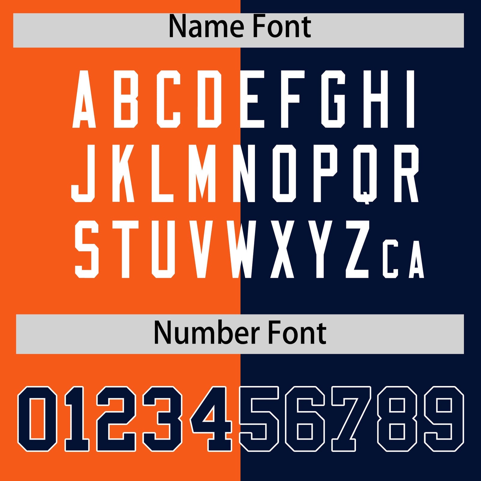 Custom Navy Orange Four Squares Design Performance Polo Shirt