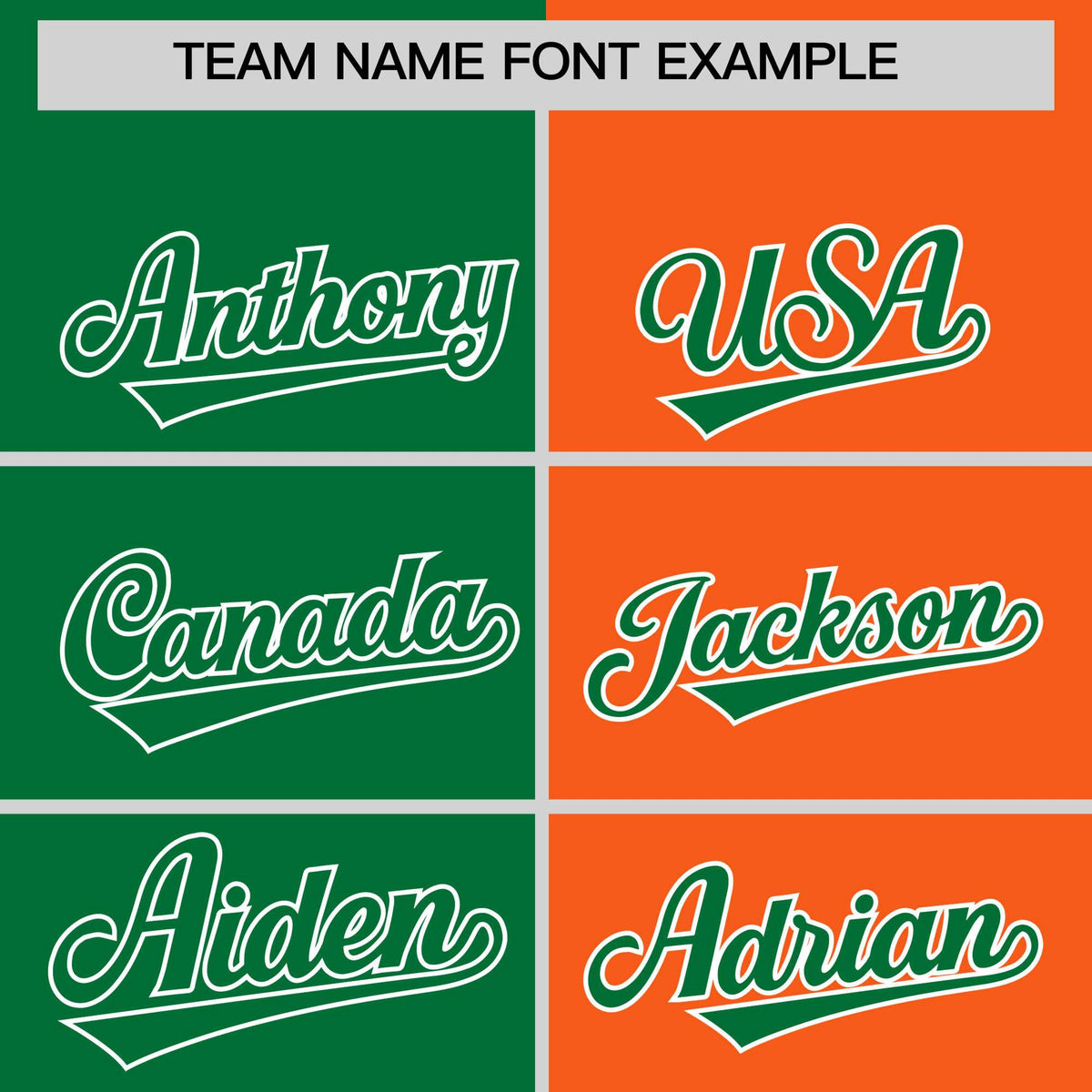 Custom Kelly Green Orange Four Squares Design Performance Polo Shirt