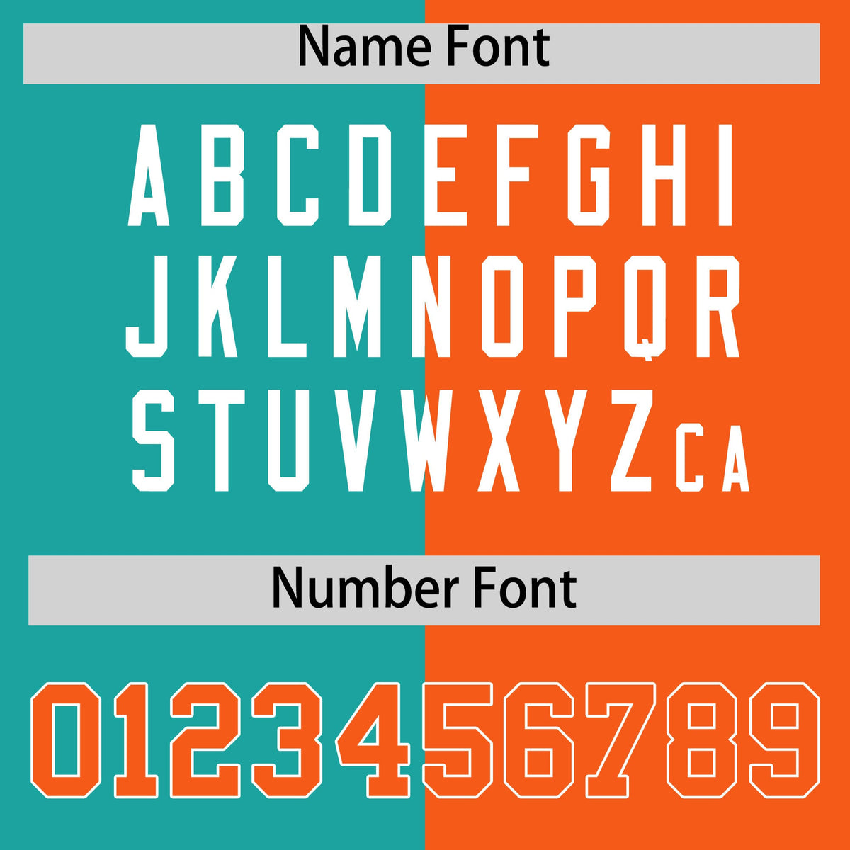 Custom Orange Aqua Four Squares Design Performance Polo Shirt