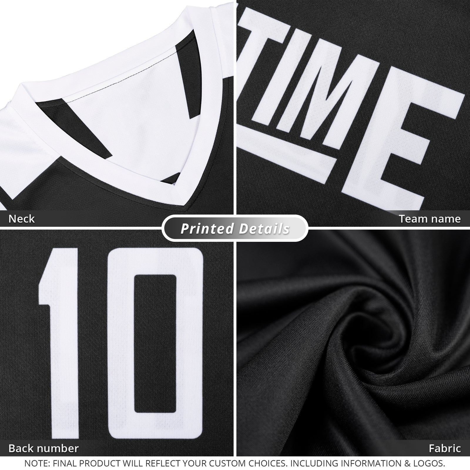Custom Black White Double Side Sets Men Basketball Jersey