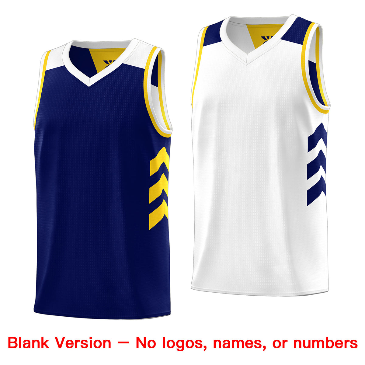 Custom Navy White Reversible Double Side Tops Basketball Jersey