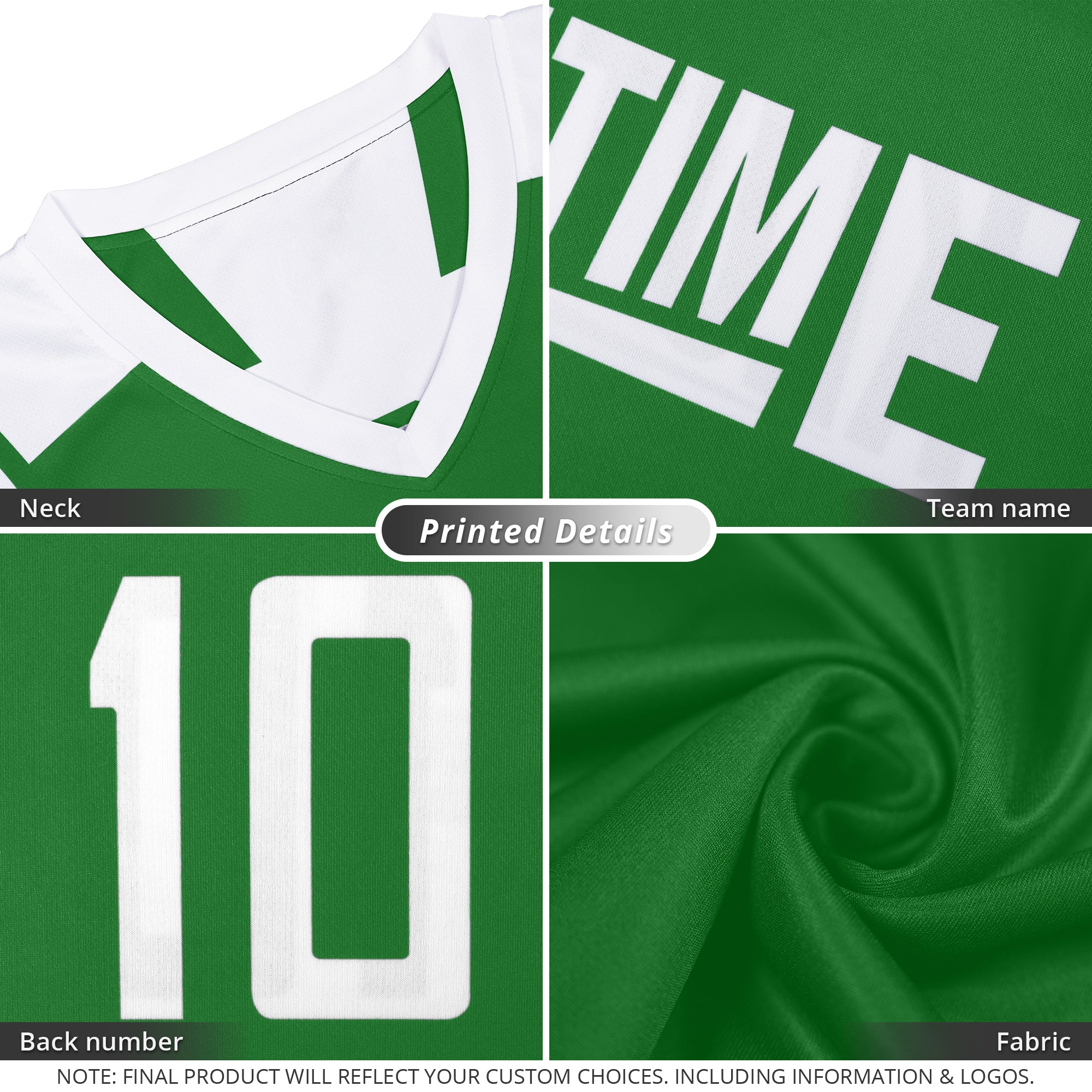 Custom Green White Double Side Sets Design Sportswear Basketball Jersey