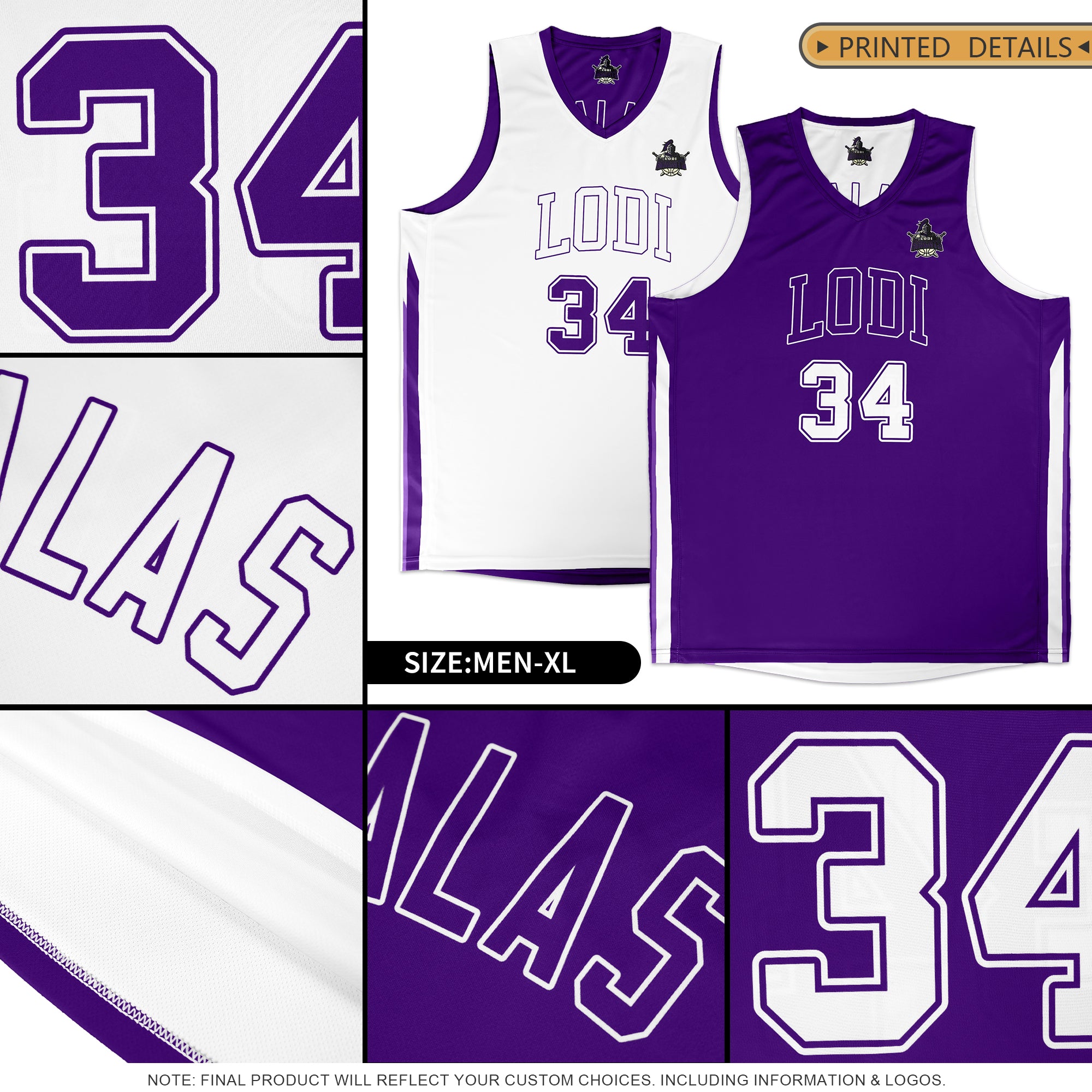 Custom Black White Double Side Sets Men Basketball Jersey