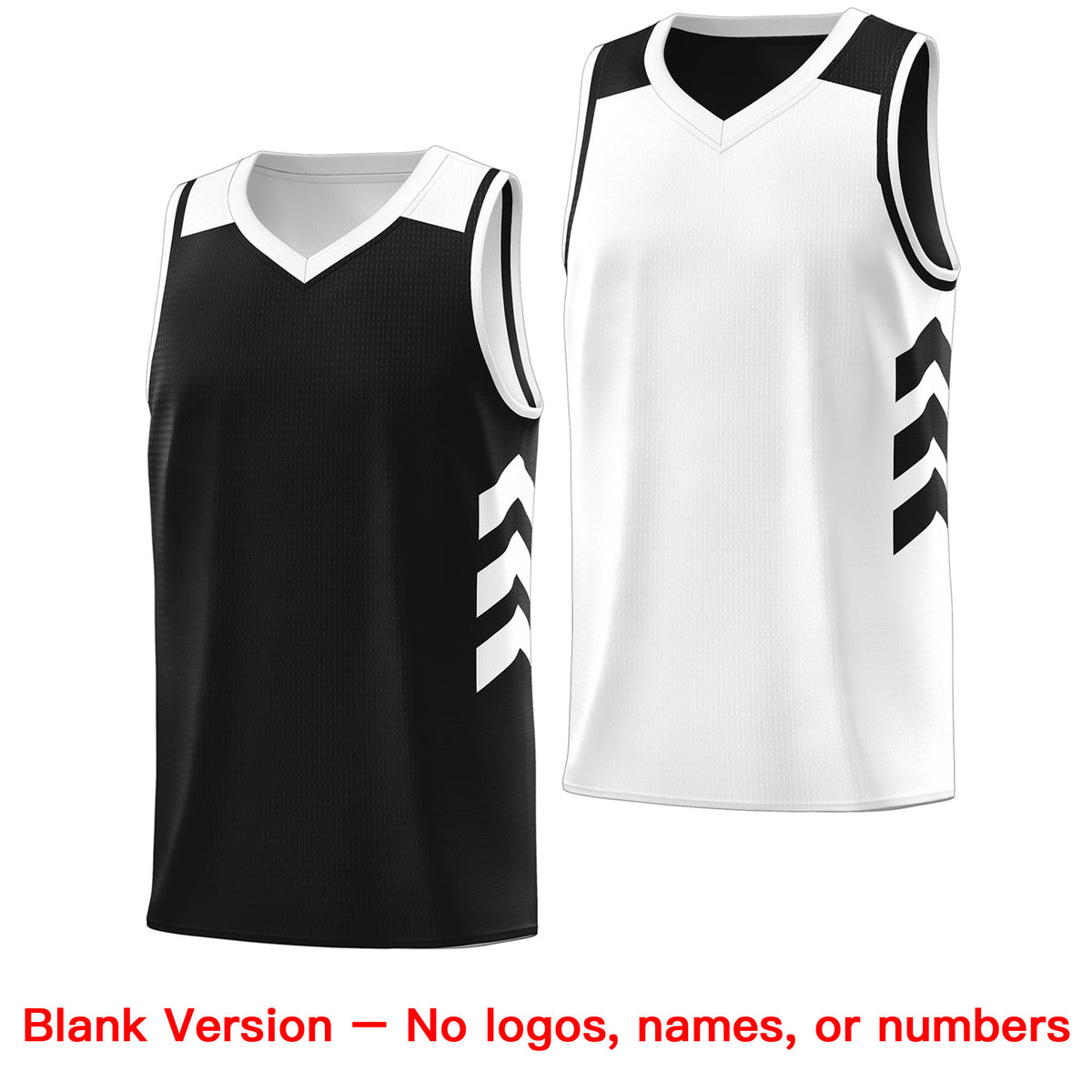 Custom Black White Double Side Sets Personalized Basketball Jersey