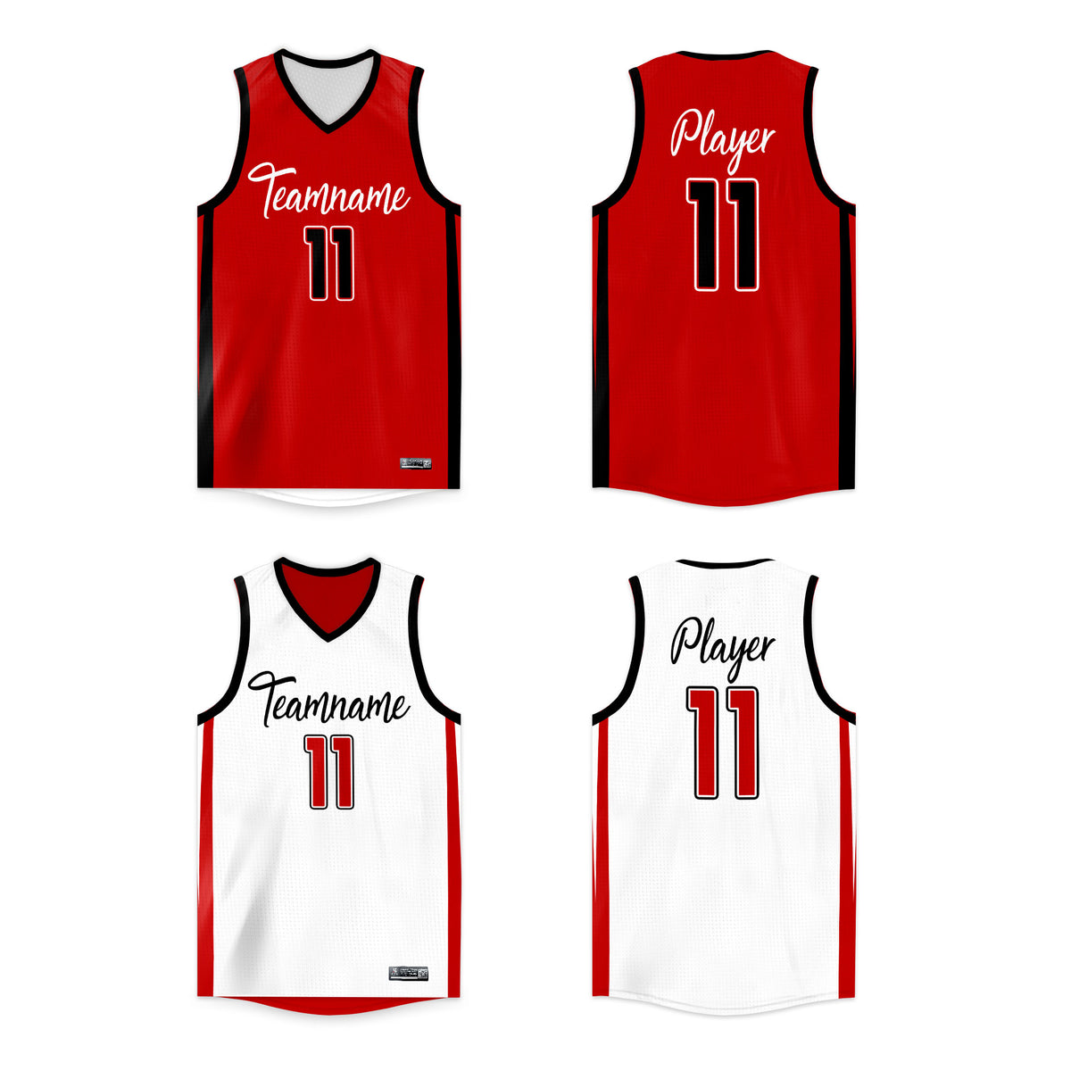 Custom  Reversible Mesh Basketball Jersey Personalized Double Side Tops