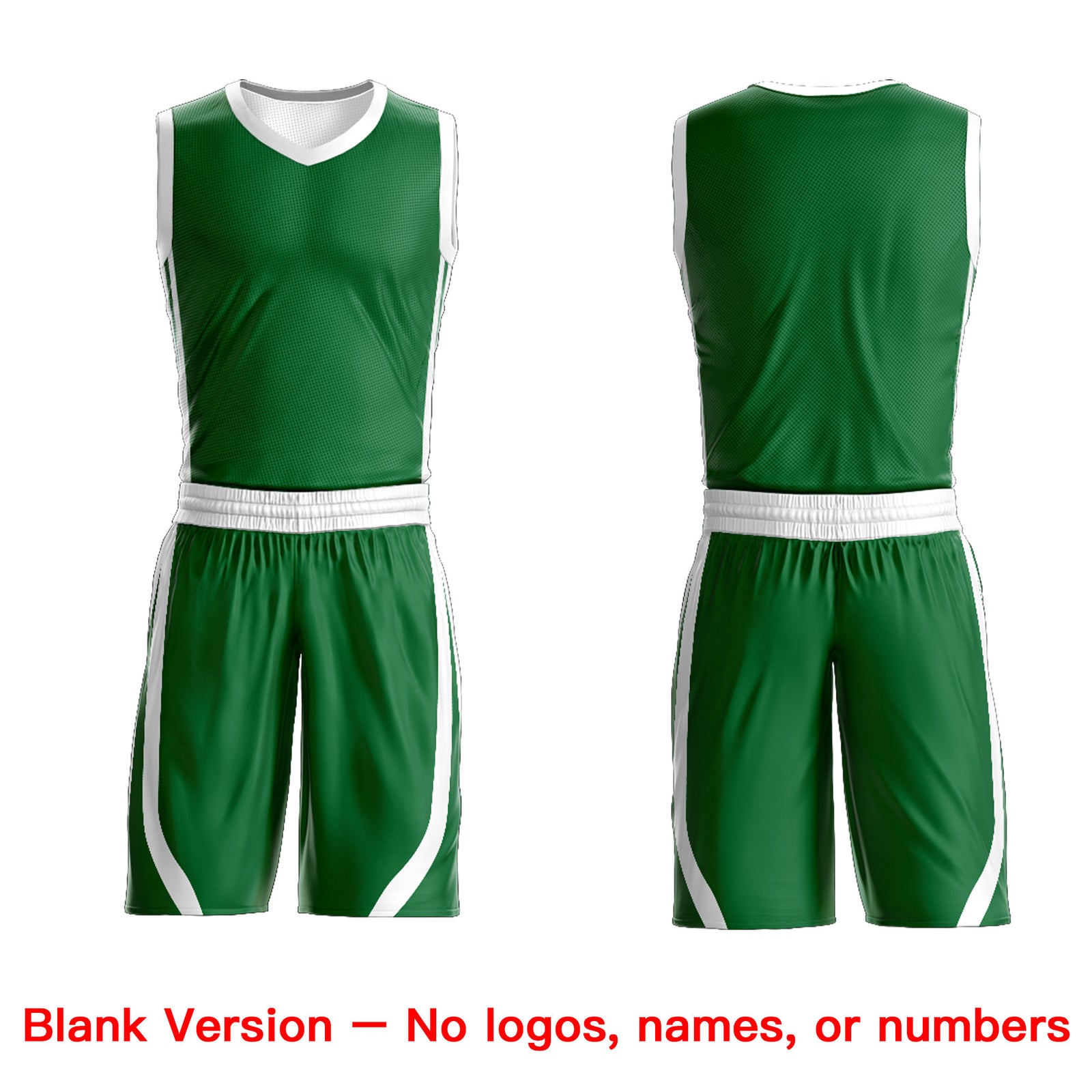 Custom Green White Double Side Sets Design Sportswear Basketball Jersey