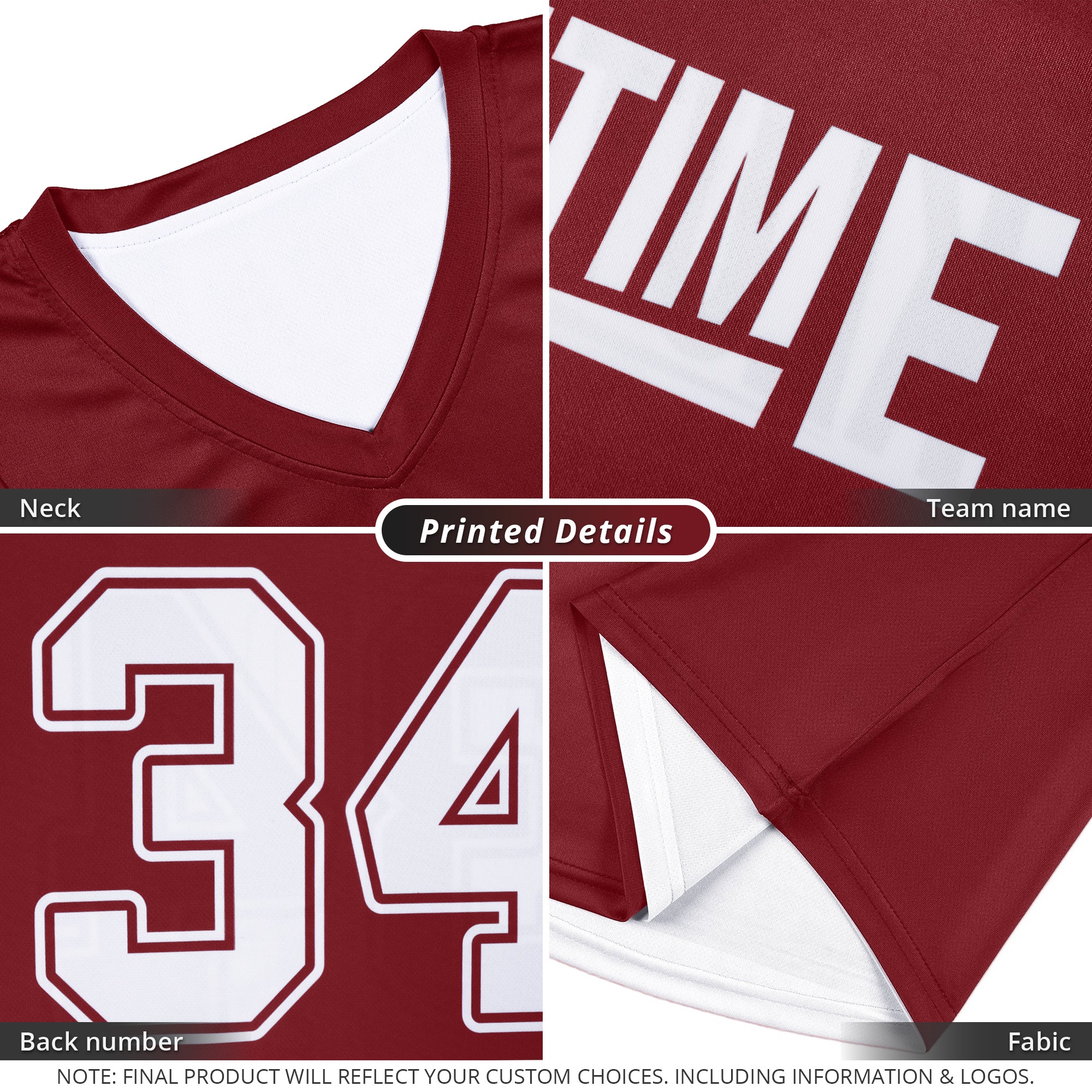 Custom Crimson White  Double Side Tops Athletic Basketball Jersey