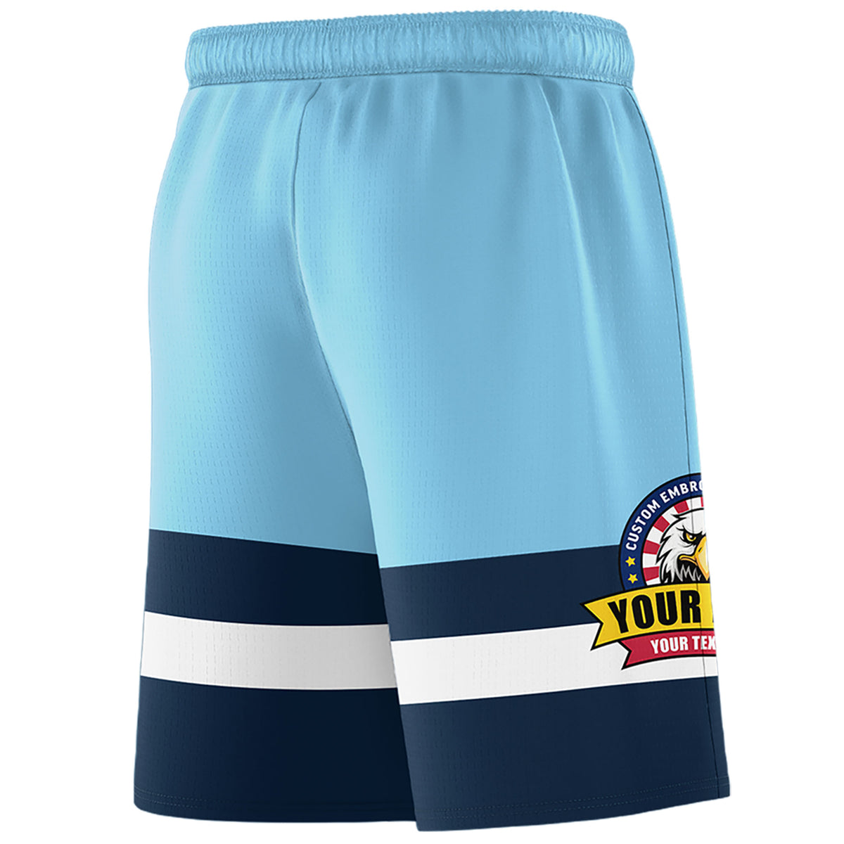 Fans-Made | Custom Red Black-Light Blue Basketball Shorts-Arizona Driven – Available for Reorder