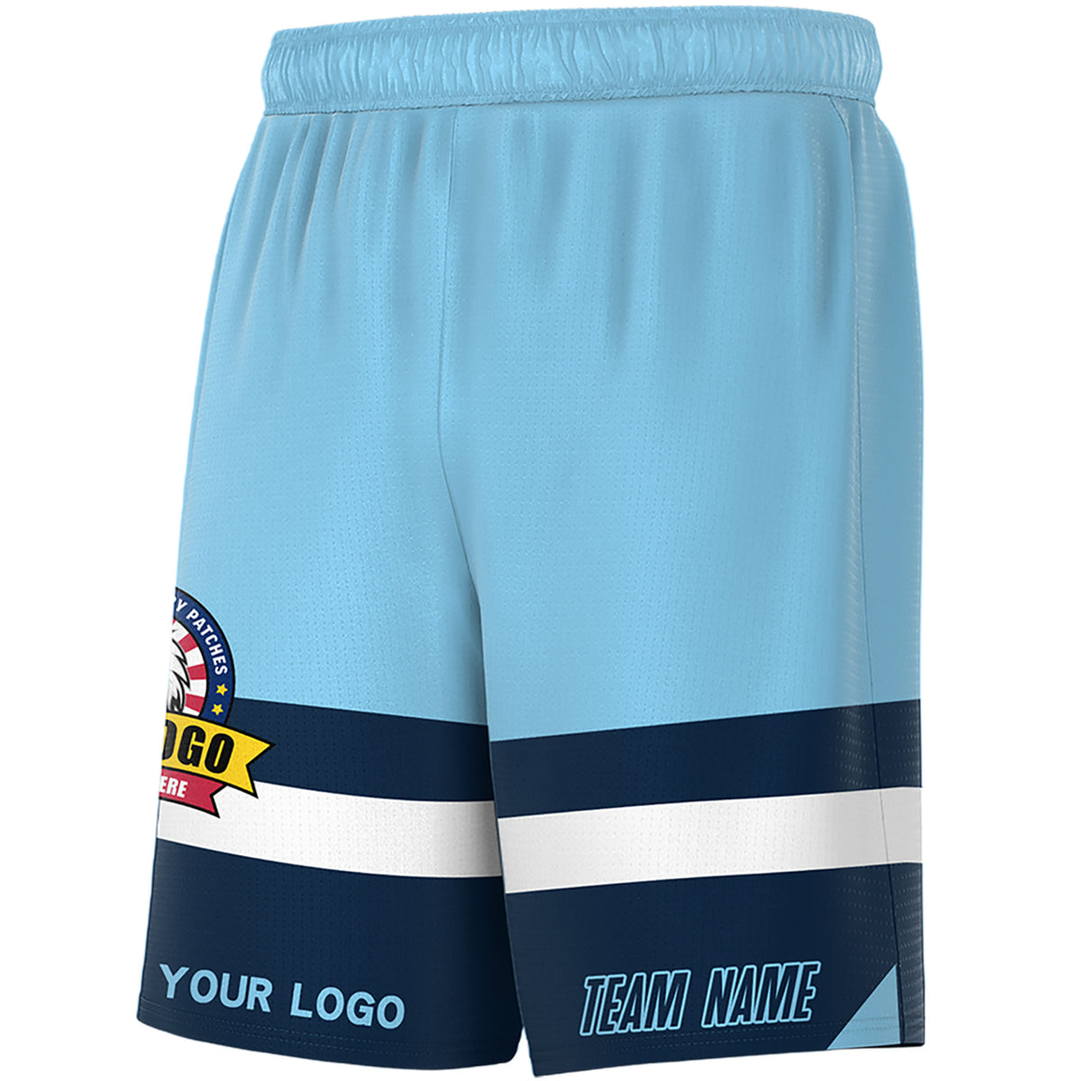 Fans-Made | Custom Red Black-Light Blue Basketball Shorts-Arizona Driven – Available for Reorder