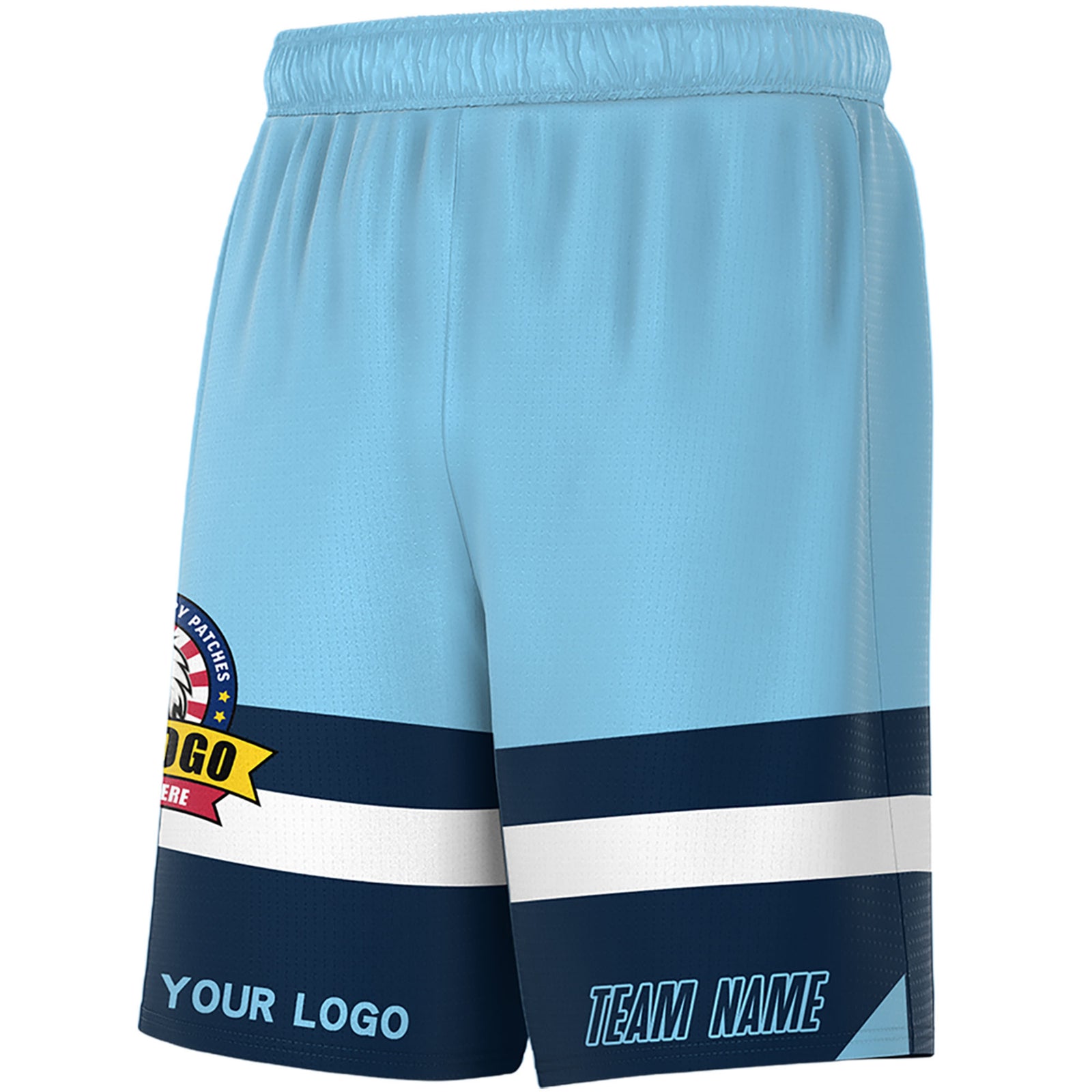 Fans-Made | Custom Red Black-Light Blue Basketball Shorts-Arizona Driven – Available for Reorder
