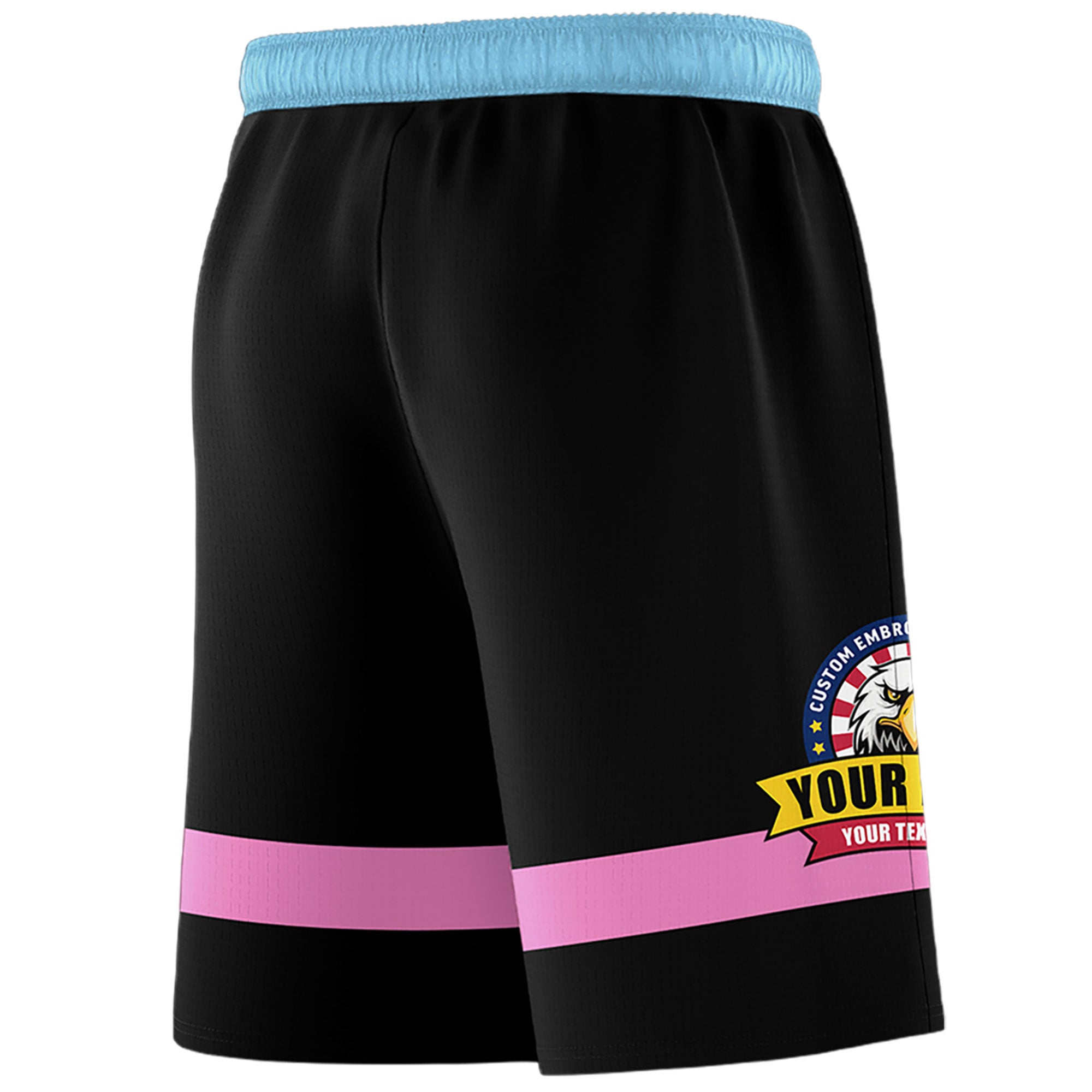 Fans-Made | Custom Red Black-Light Blue Basketball Shorts-Arizona Driven – Available for Reorder