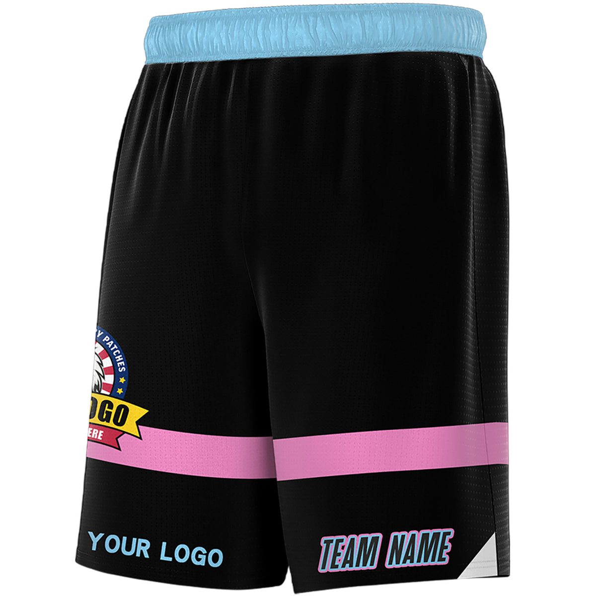 Fans-Made | Custom Red Black-Light Blue Basketball Shorts-Arizona Driven – Available for Reorder