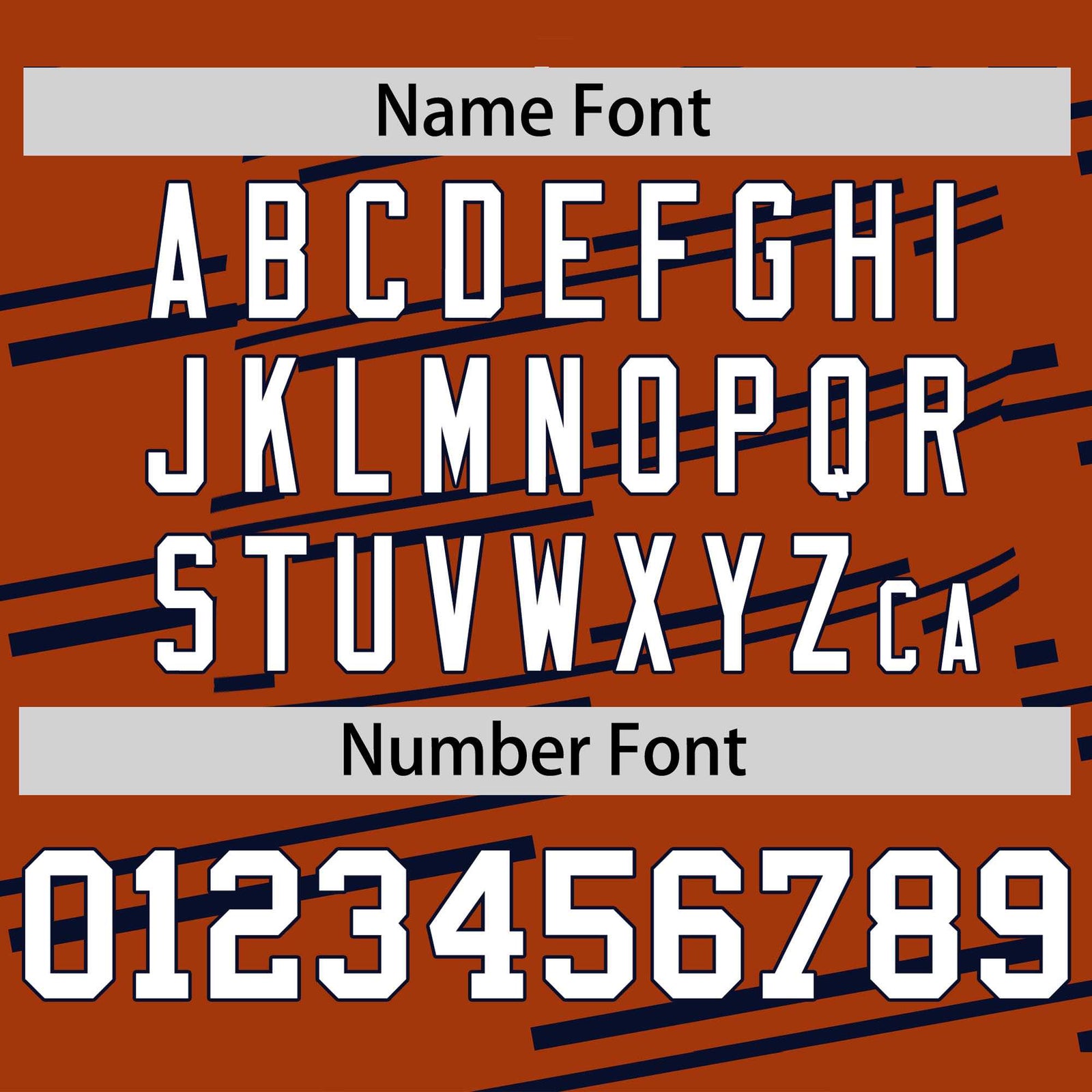 Custom Texas Orange Navy Personalized Slanting Line Graffiti Pattern Performance T-Shirt