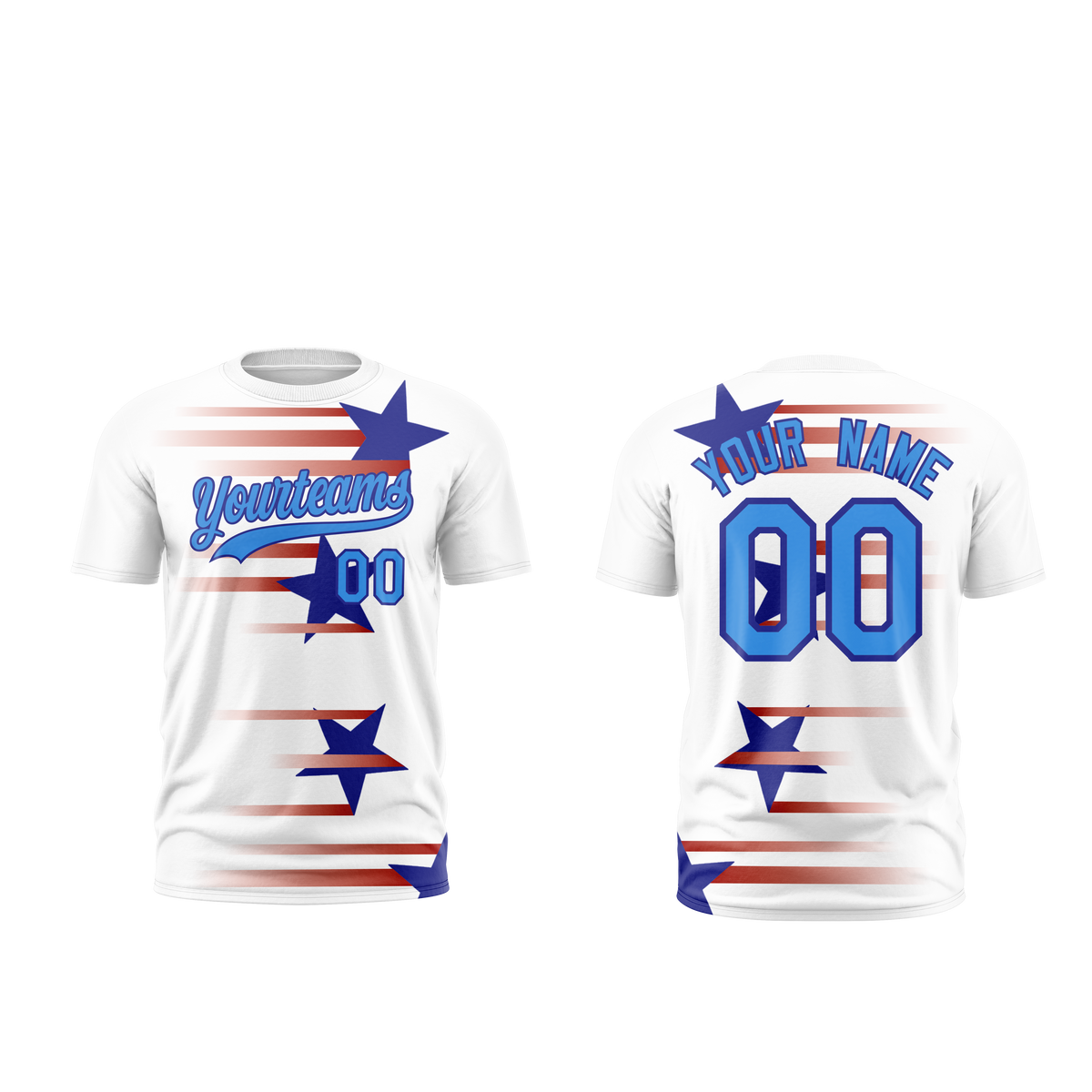 Custom  Gradient Fashion Independence Day Quick Dry T-shirt
