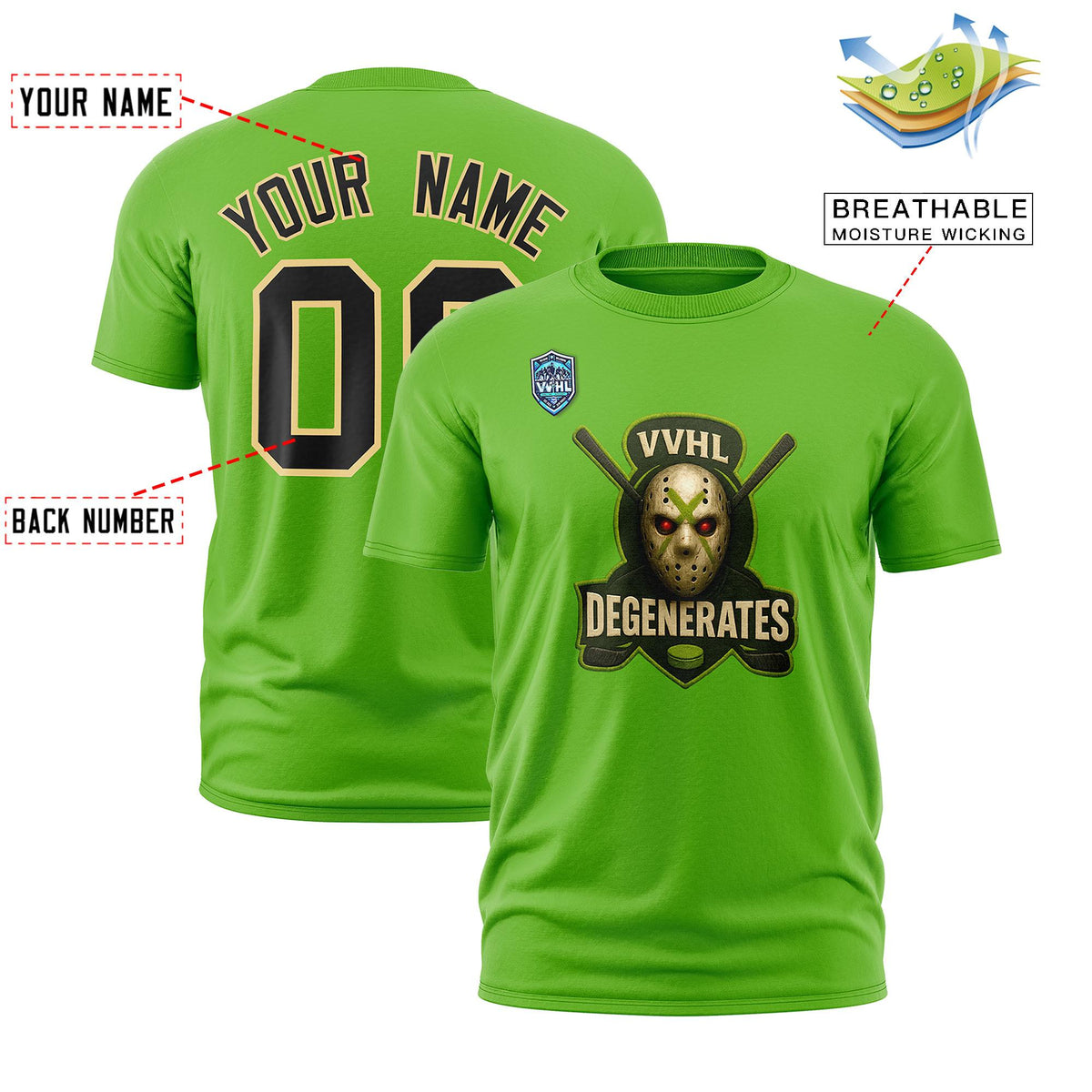 VVHL Green Black-White S7-Degenerates T-Shirt