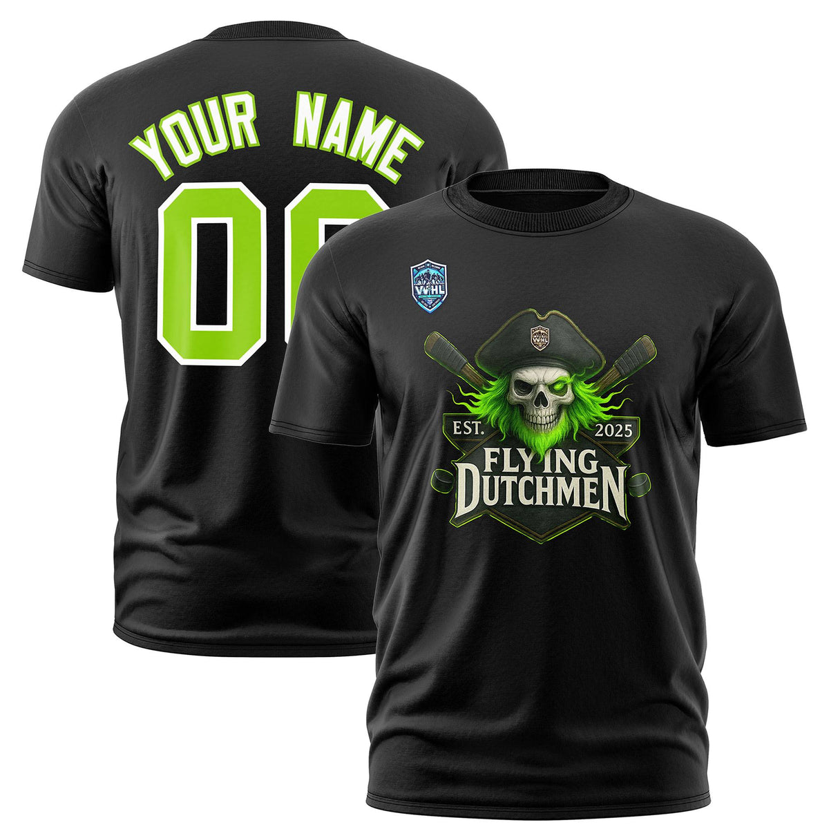 VVHL Black Neon Green-White S7-flying-Dutchmen-1 T-Shirt