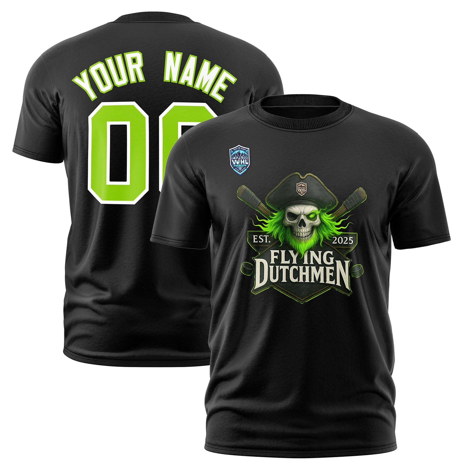 VVHL Black Neon Green-White S7-flying-Dutchmen-1 T-Shirt