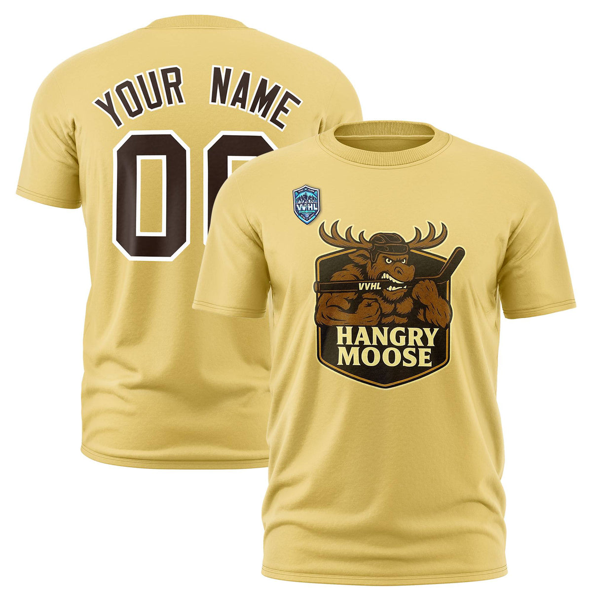 VVHL Khaki Brown-White S7-HANGRY-MOOSE T-Shirt