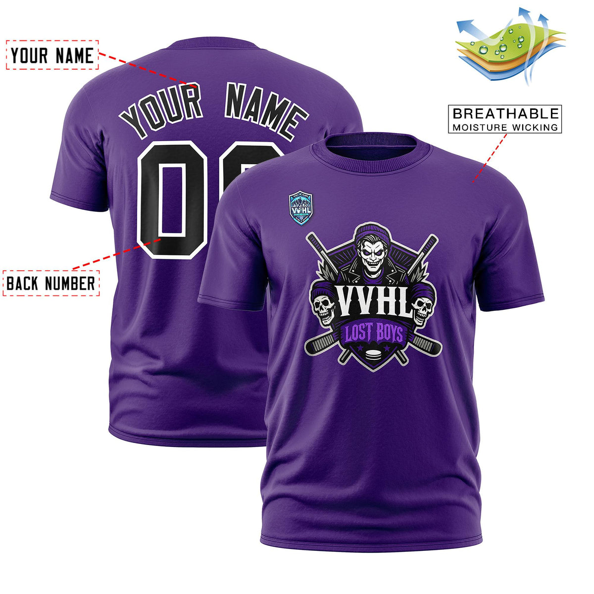 VVHL Purple Black-White S7-lost-boys T-Shirt