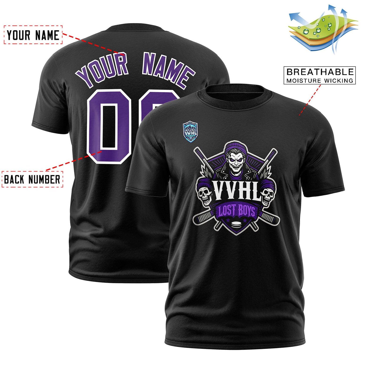 VVHL Black Purple-White S7-lost-boys-1 T-Shirt