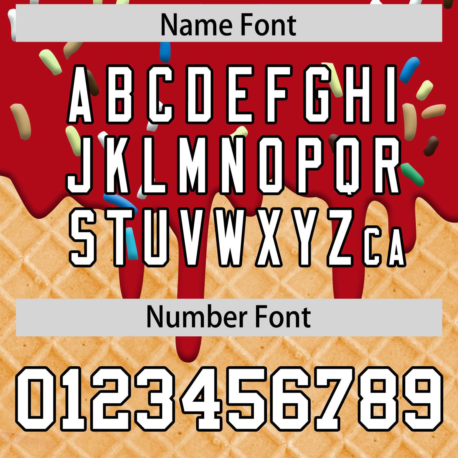 Custom Red Ice Cream Cone Graffiti Pattern Fashion Authentic T-Shirt