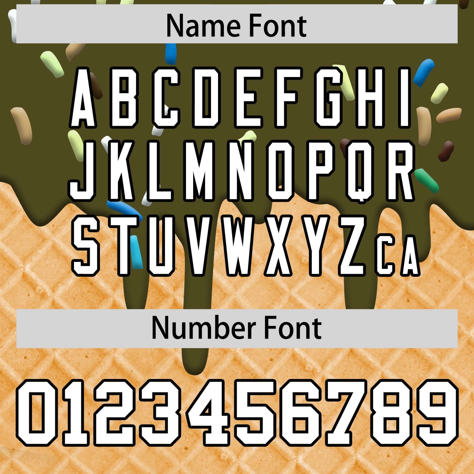 Custom Olive Ice Cream Cone Graffiti Pattern Fashion Authentic T-Shirt