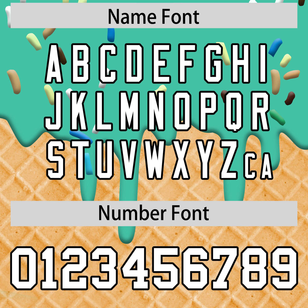 Custom Bright Green Ice Cream Cone Graffiti Pattern Fashion Authentic T-Shirt