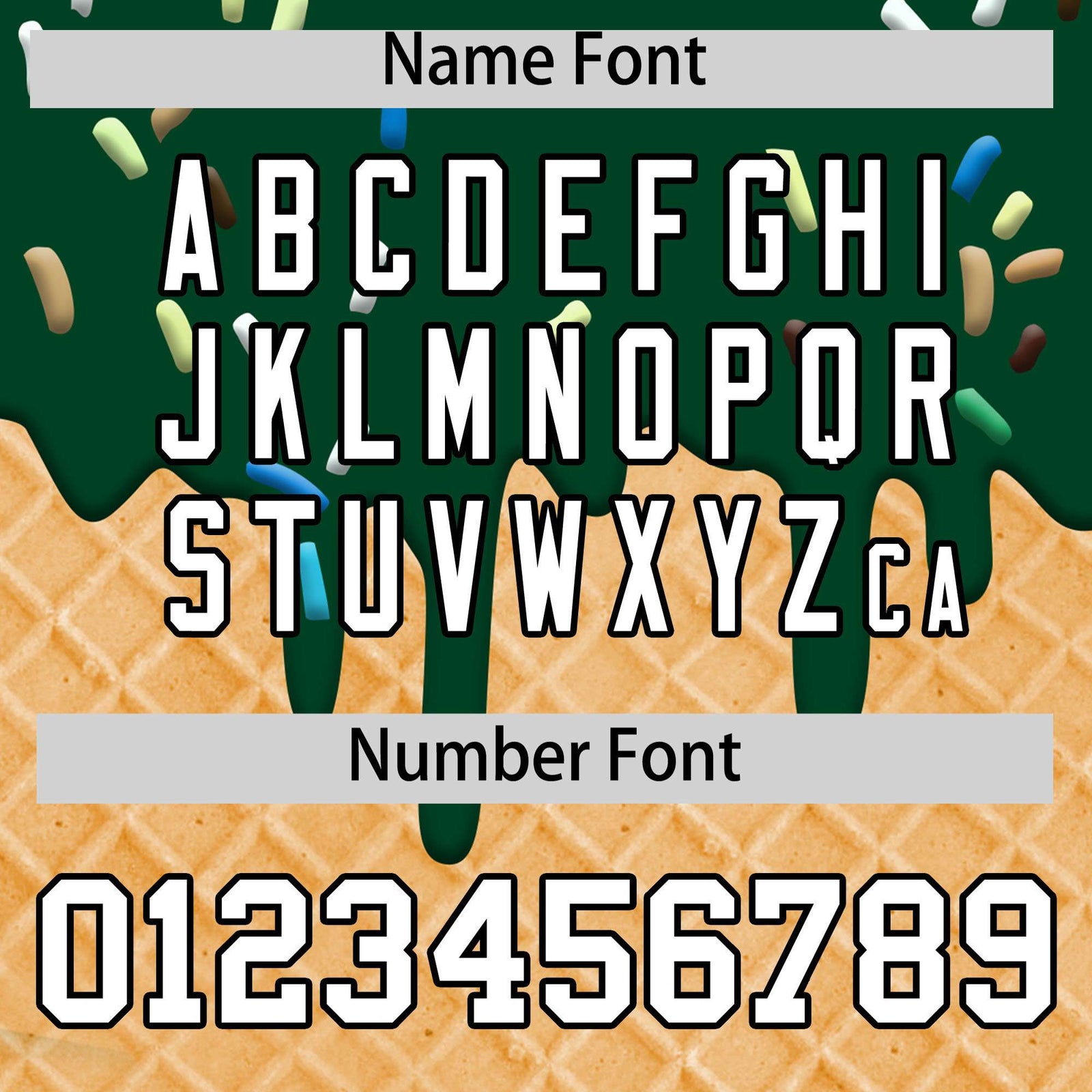 Custom Green Ice Cream Cone Graffiti Pattern Fashion Authentic T-Shirt