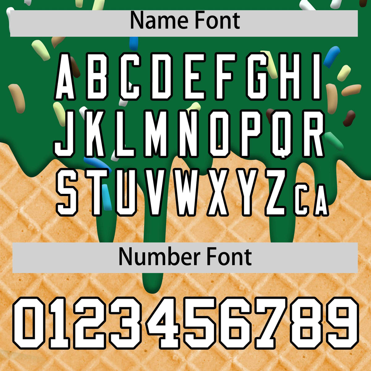 Custom Kelly Green Ice Cream Cone Graffiti Pattern Fashion Authentic T-Shirt