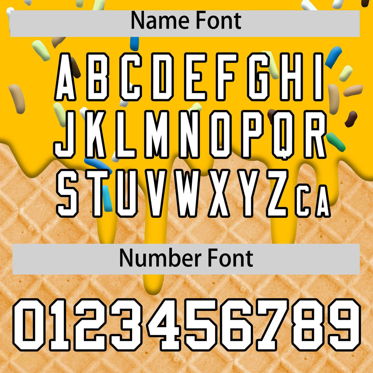 Custom Yellow Ice Cream Cone Graffiti Pattern Fashion Authentic T-Shirt