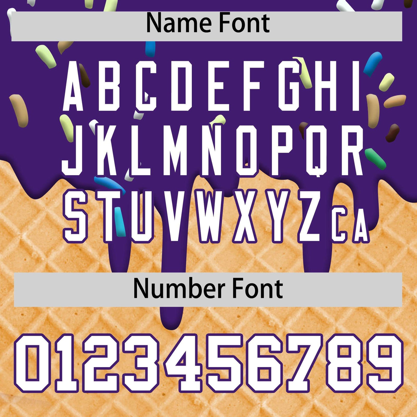 Custom Purple Ice Cream Cone Graffiti Pattern Fashion Authentic T-Shirt