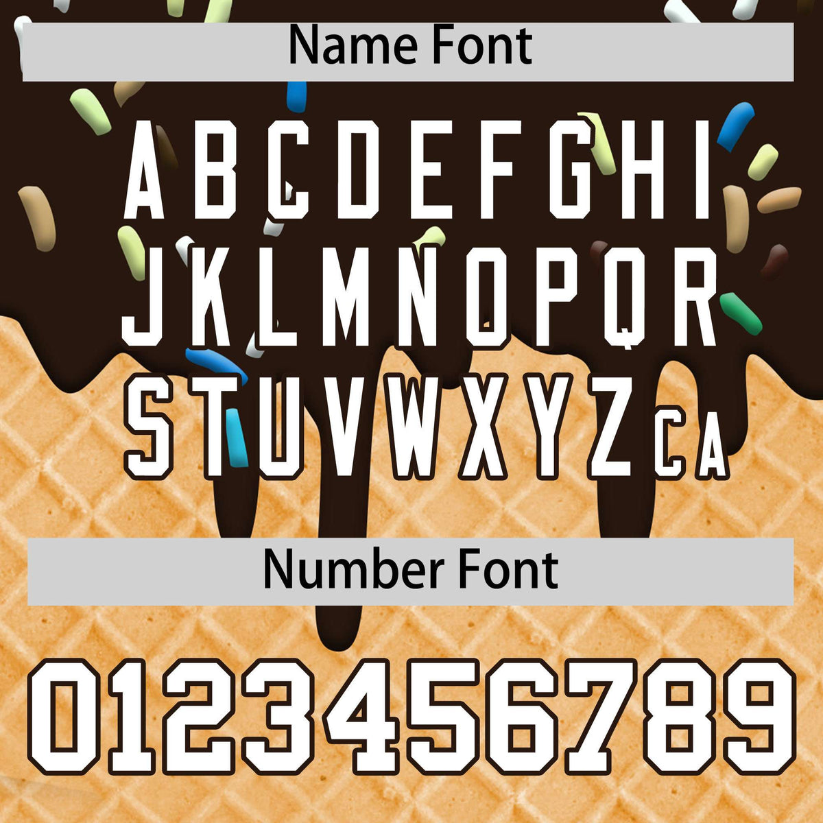 Custom Brown Ice Cream Cone Graffiti Pattern Fashion Authentic T-Shirt