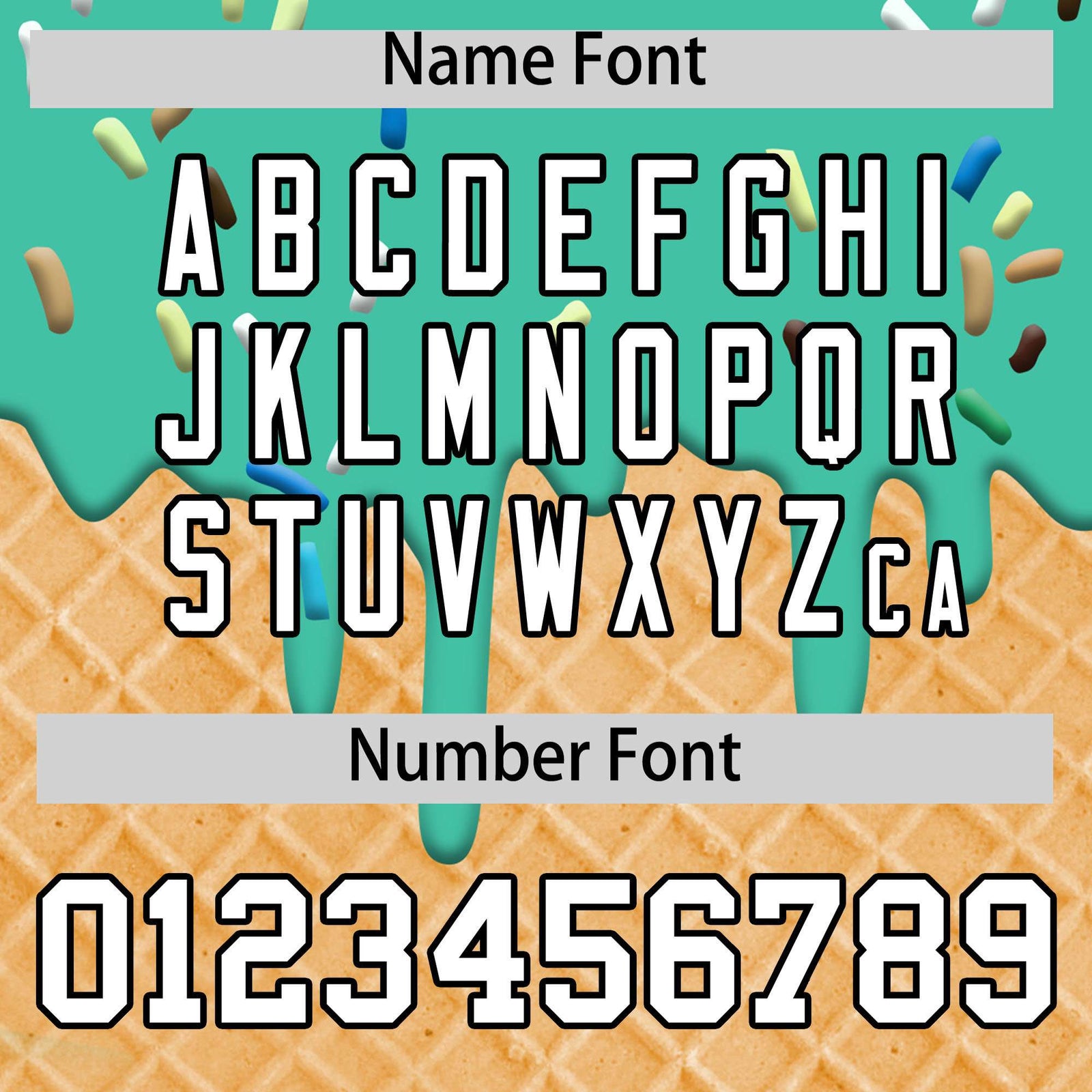 Custom Bright Green Ice Cream Cone Graffiti Pattern Fashion Authentic T-Shirt