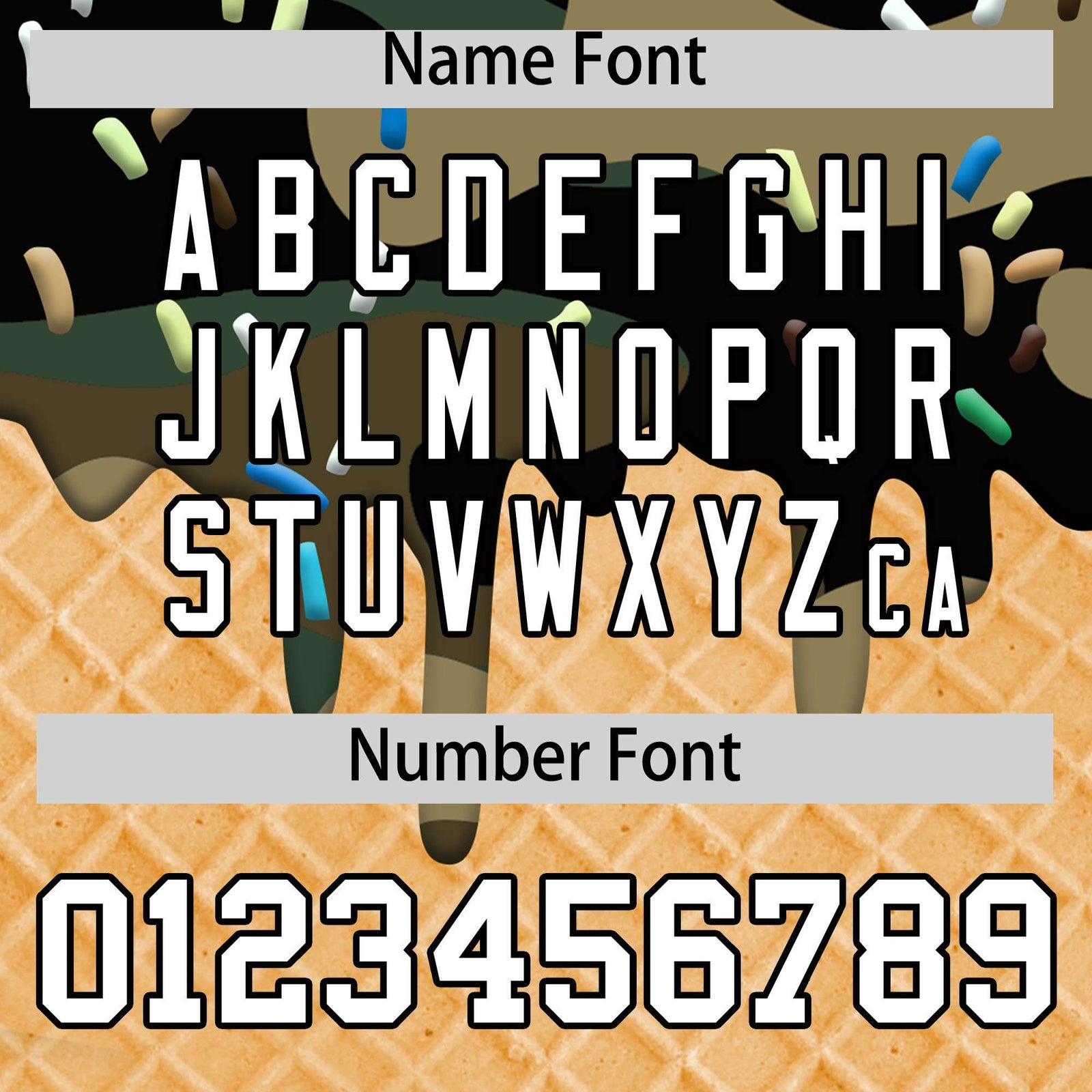 Custom Camo Ice Cream Cone Graffiti Pattern Fashion Authentic T-Shirt