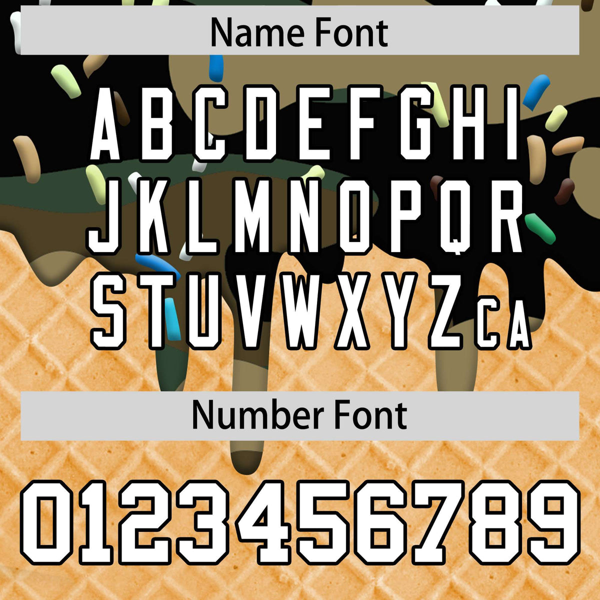 Custom Camo Ice Cream Cone Graffiti Pattern Fashion Authentic T-Shirt