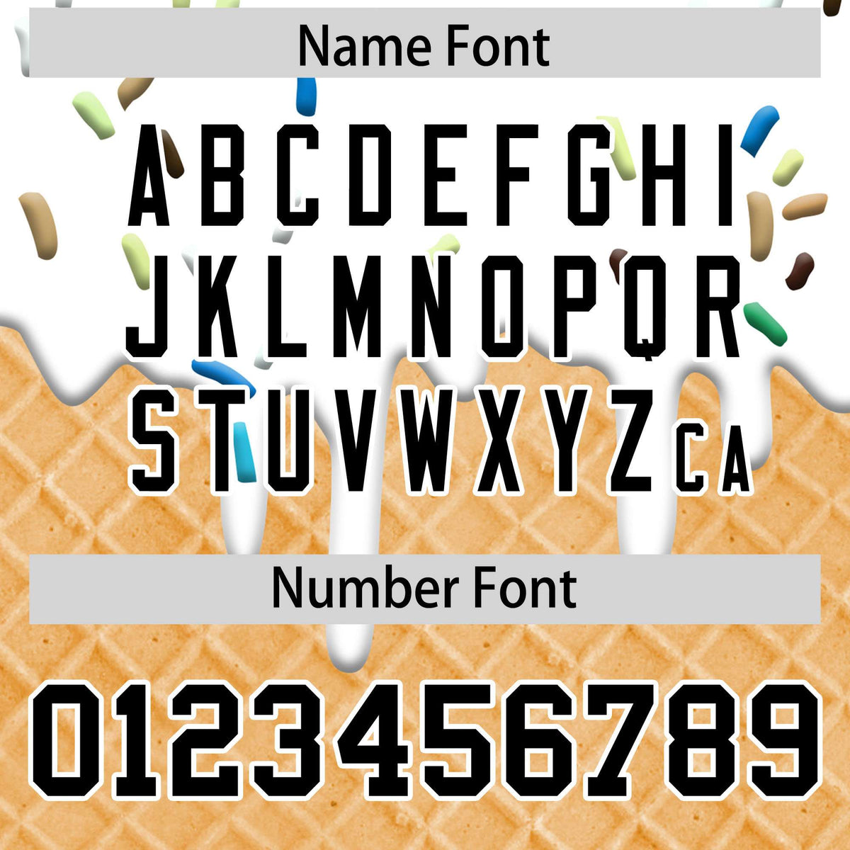 Custom White Ice Cream Cone Graffiti Pattern Fashion Authentic T-Shirt