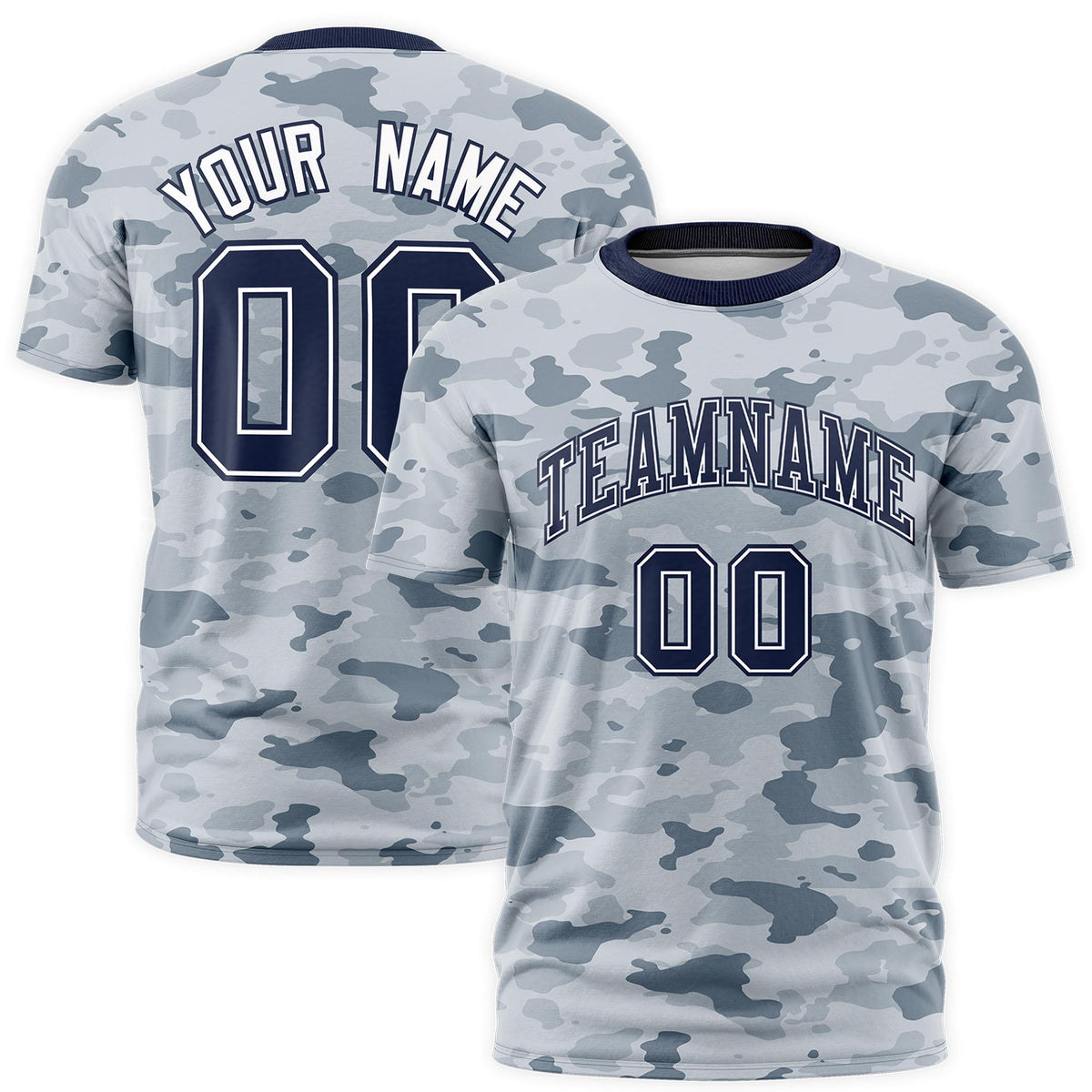 Custom Camo T-shirts White Navy Jungle Camouflage Outdoor Shirts