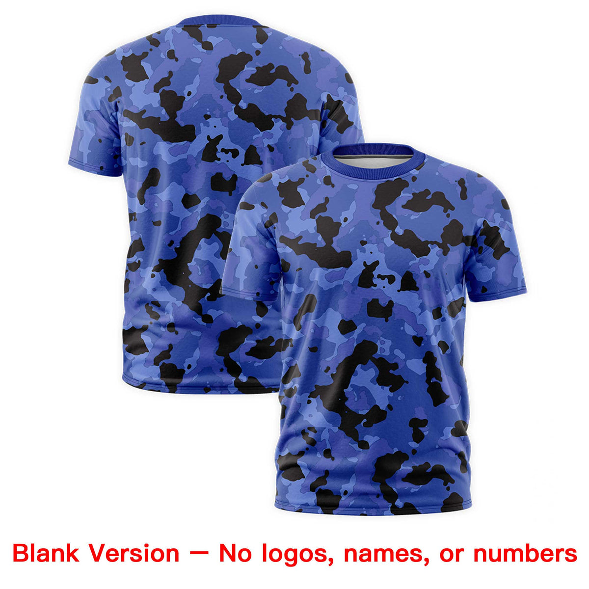Custom Camo T-shirts Royal Blue Silver Jungle Camouflage Outdoor Shirts