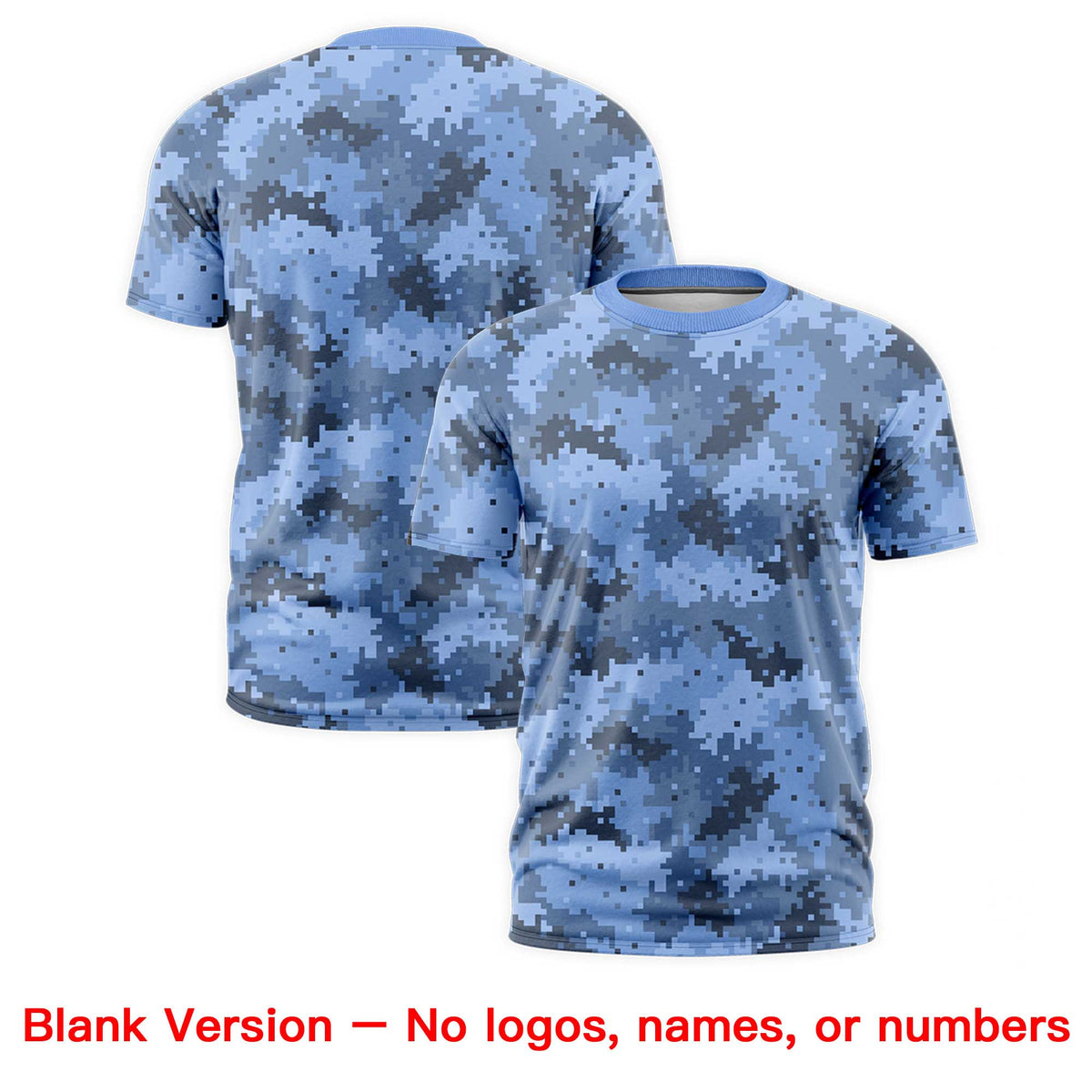 Custom Camo T-shirts Light Blue Navy Jungle Camouflage Training Shirts