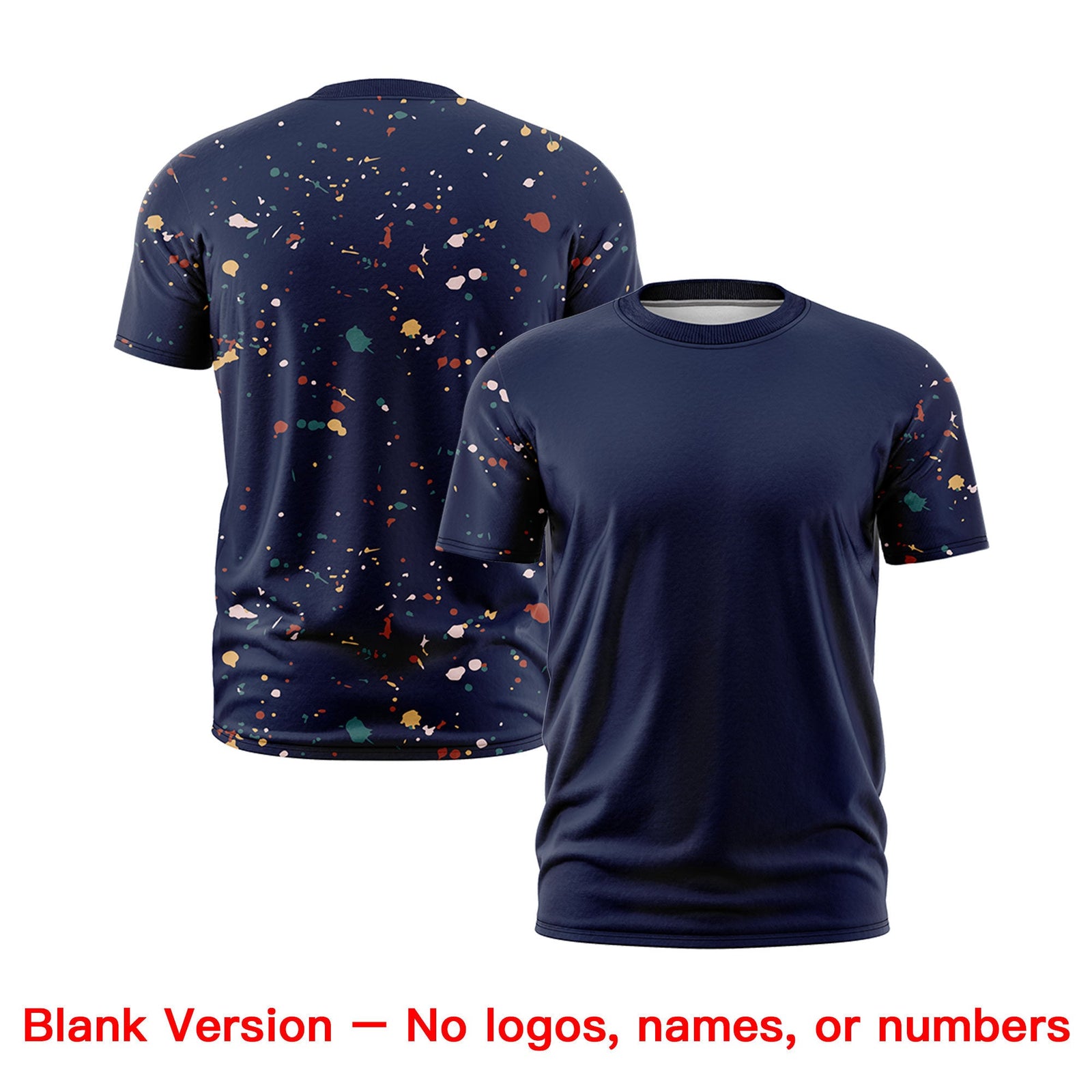Custom Navy White Spray Painting Graffiti Pattern Personalization T-shirt| KXKSHOP