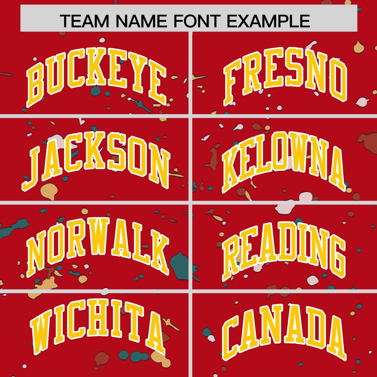 Custom Red Gold White Spray Painting Graffiti Pattern Personalization T-shirt| KXKSHOP